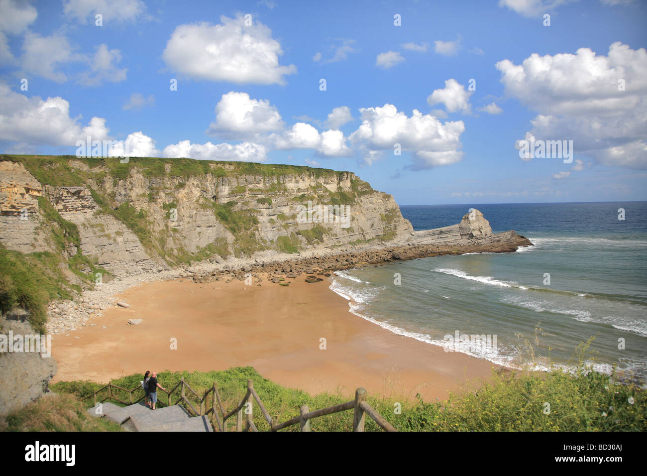 La playa de Langre, en Cantabria, España, Europa Foto de stock