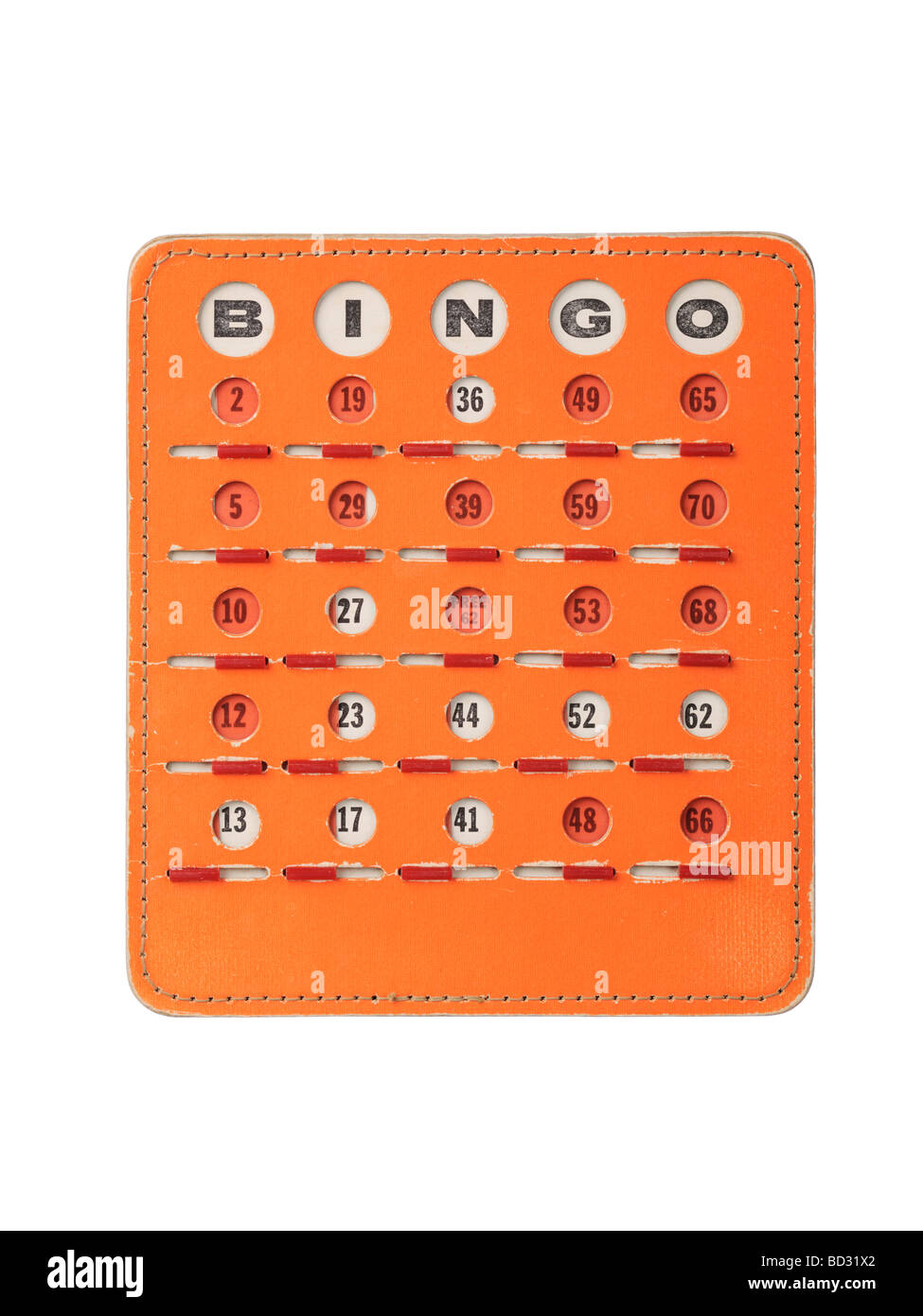 Vintage bingo card Foto de stock