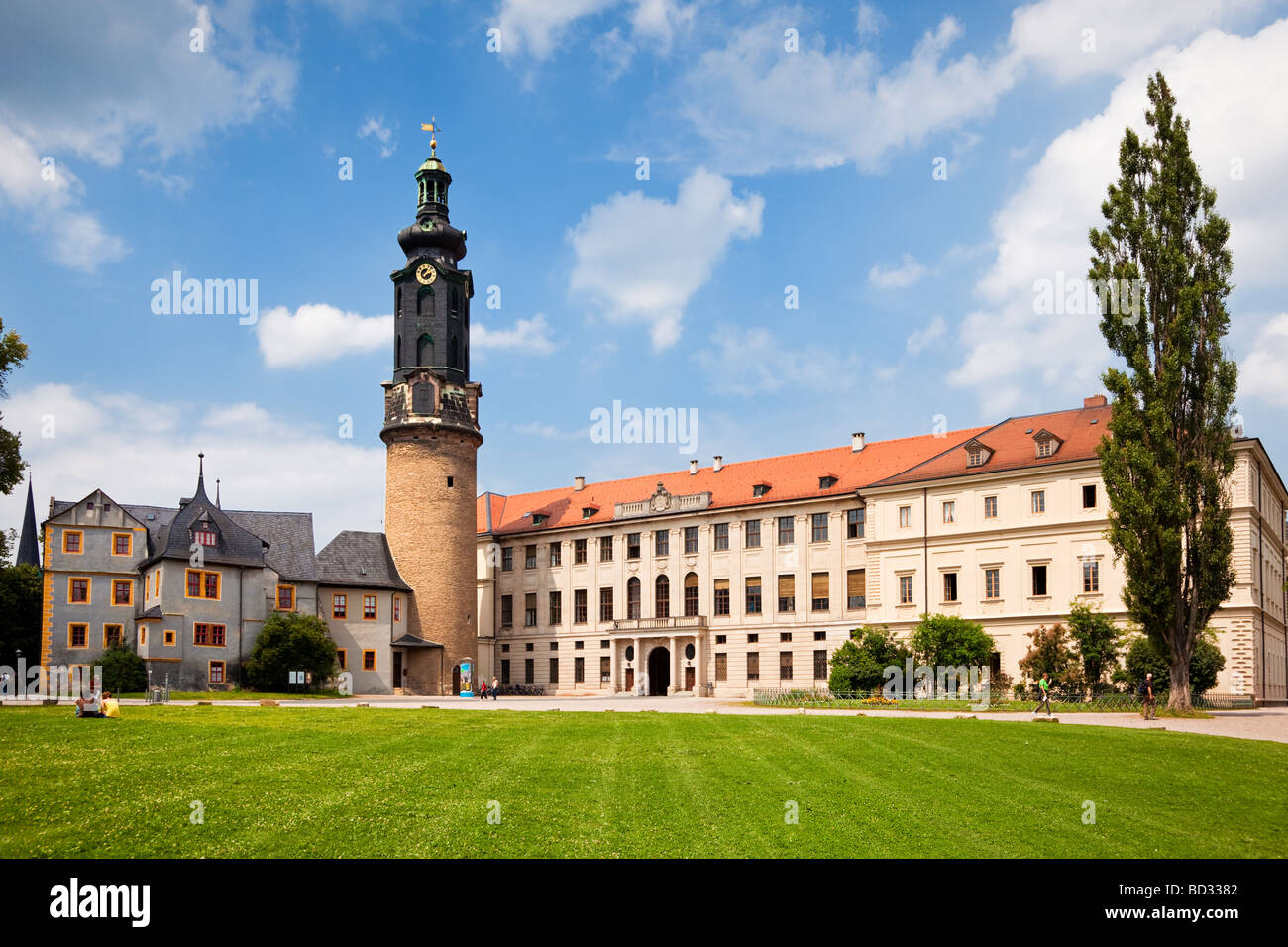 Schloss Palacio de Weimar, Alemania, Europa - Sitio de Patrimonio Mundial de la UNESCO Foto de stock