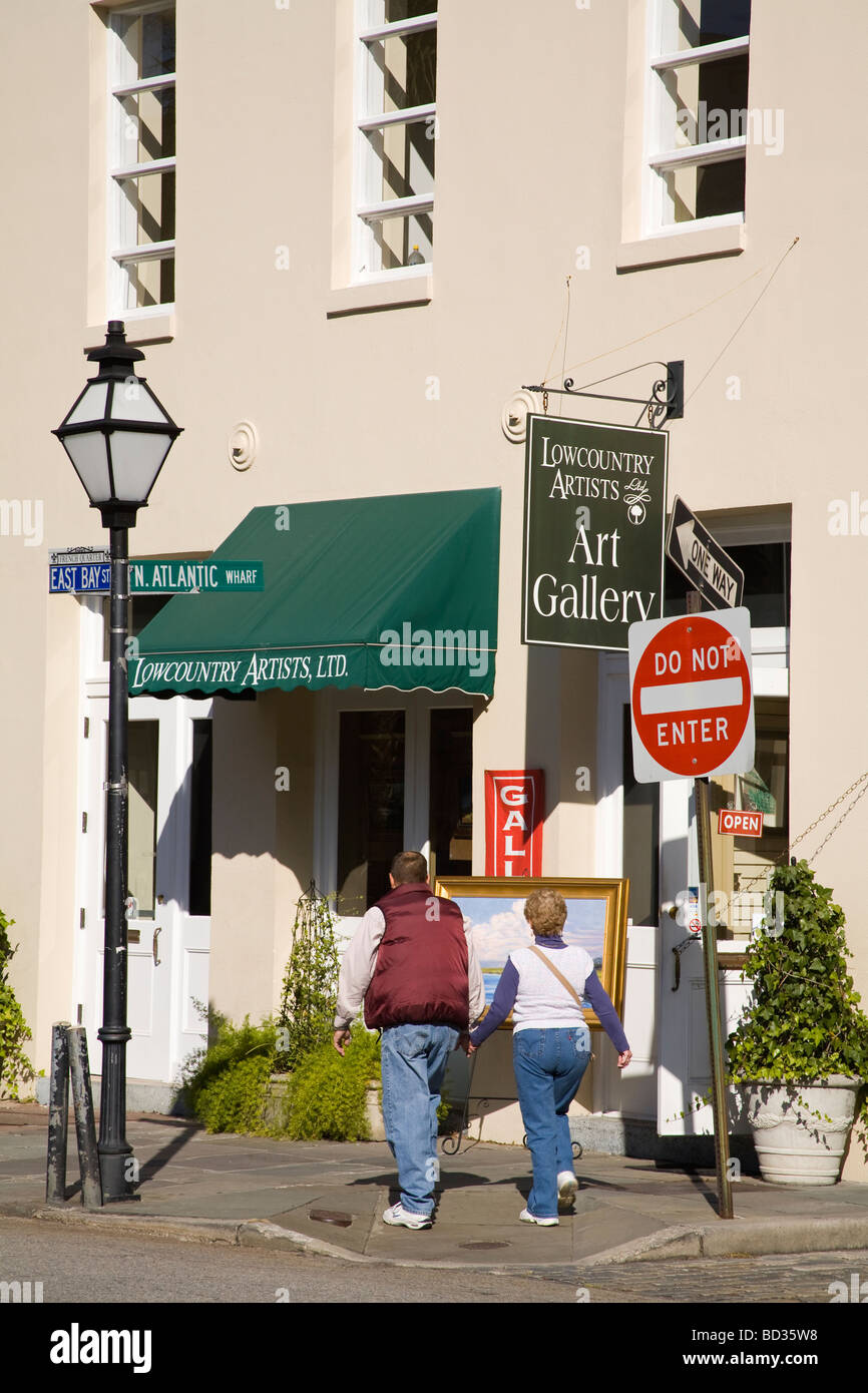 East Bay Street Charleston, Carolina del Sur, EE.UU. Foto de stock