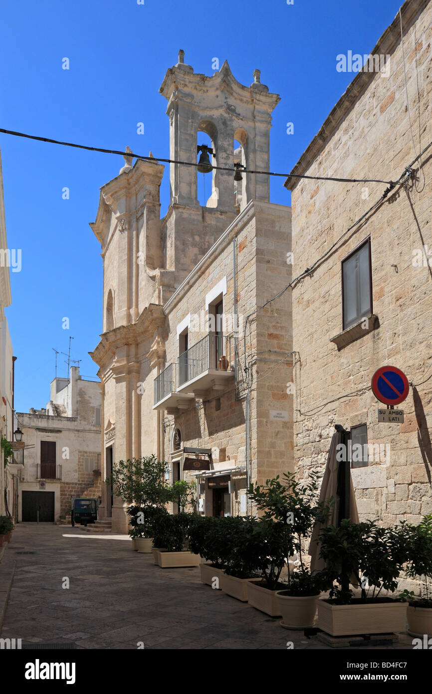 Iglesia del Purgatorio, Polignano a Mare, Puglia, Italia. Foto de stock