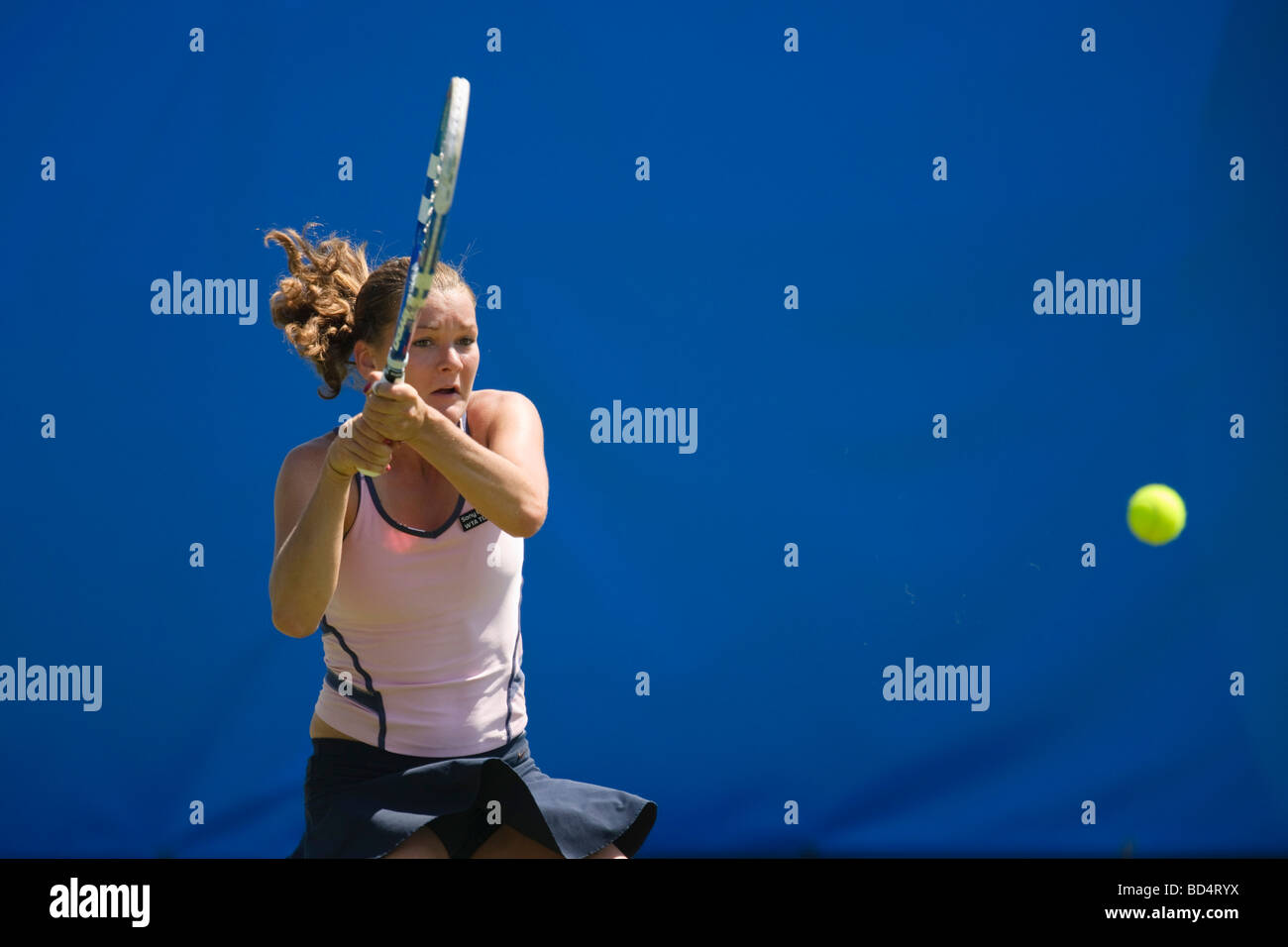 Agnieszka Radwanska en acción Foto de stock