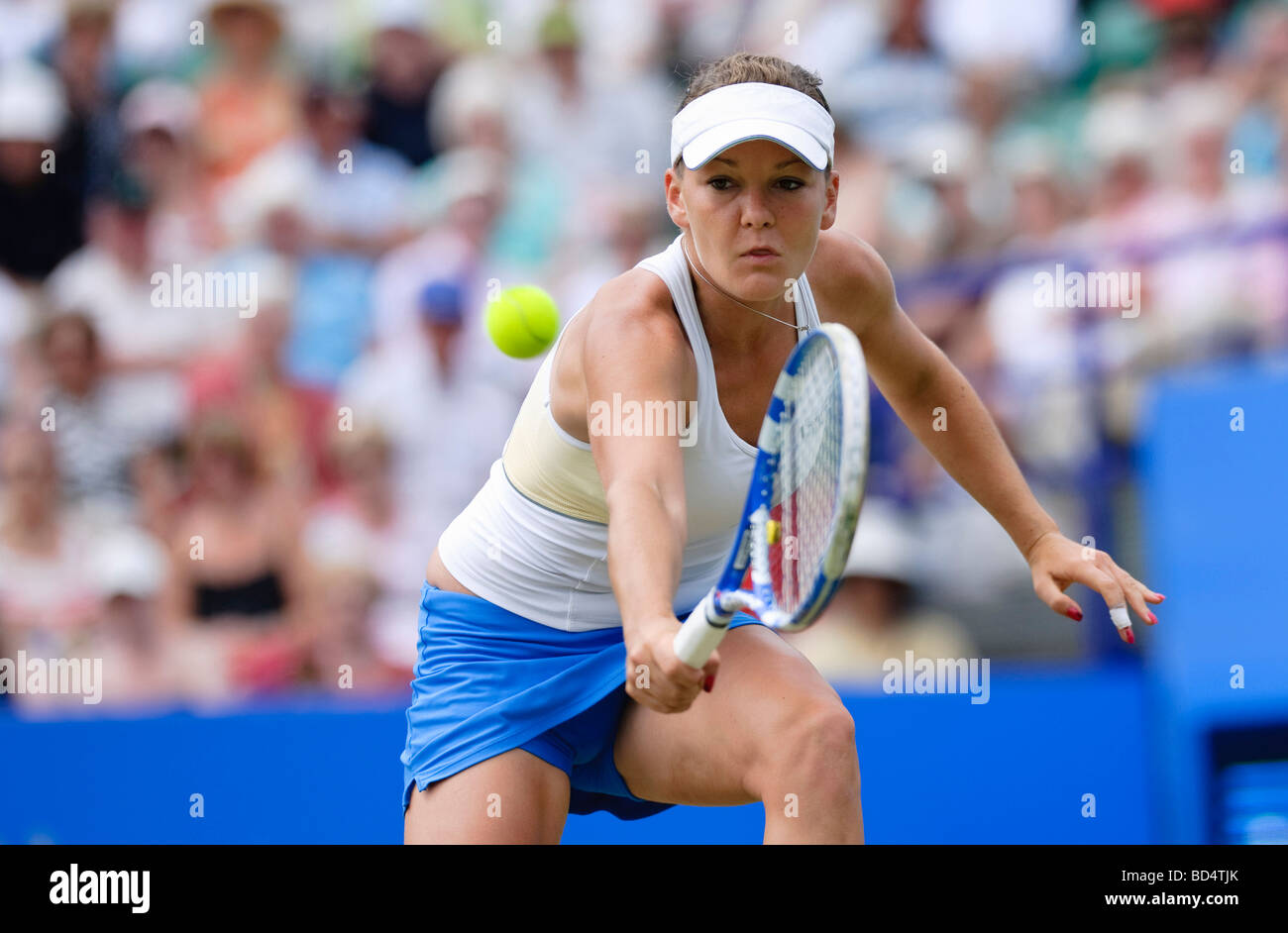 Agnieszka Radwanska en acción Foto de stock