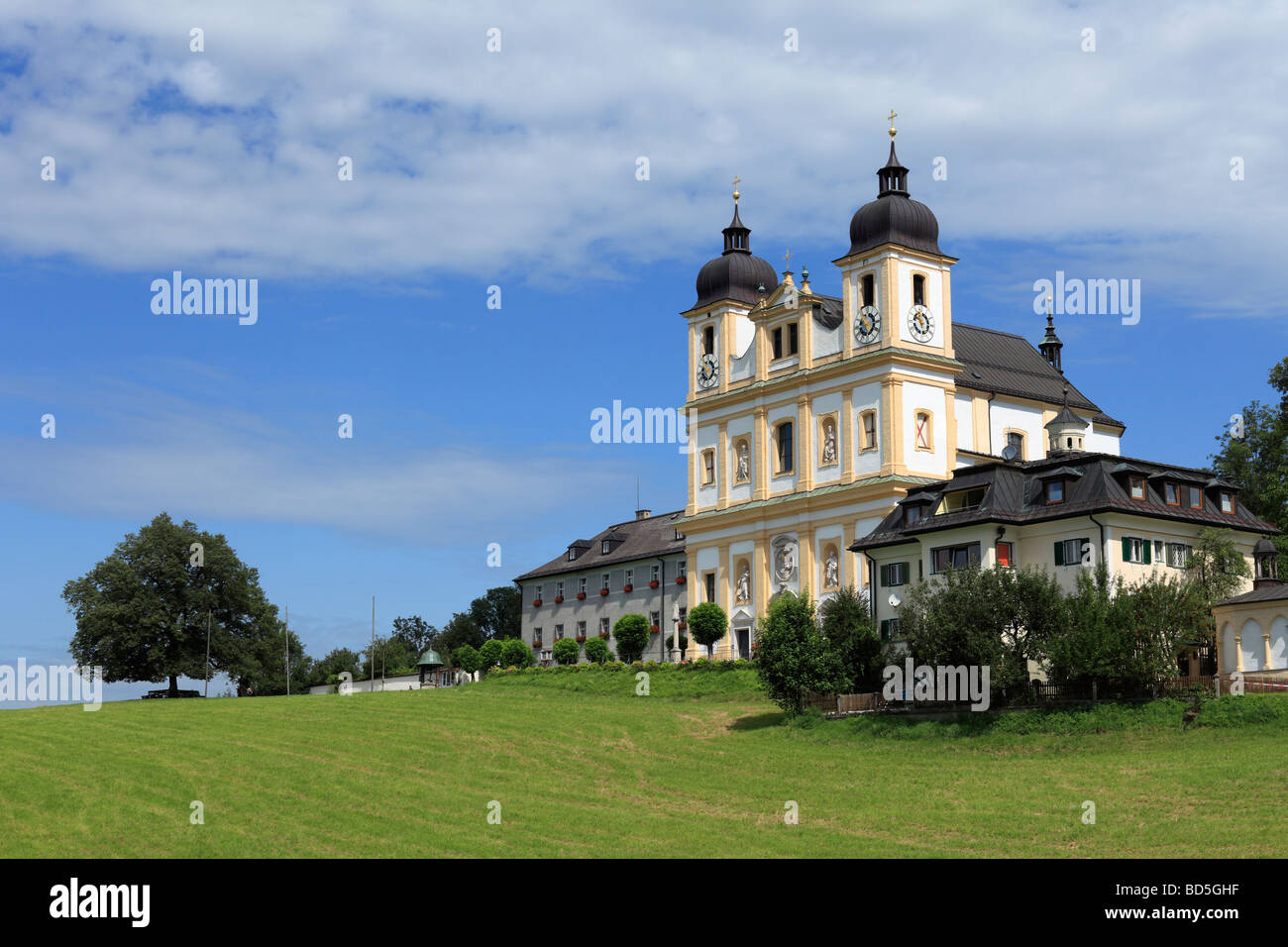 La iglesia de peregrinación de Maria Plain, Bergheim bei Salzburg, Flachgau, Salzburgerland, Austria, Europa Foto de stock