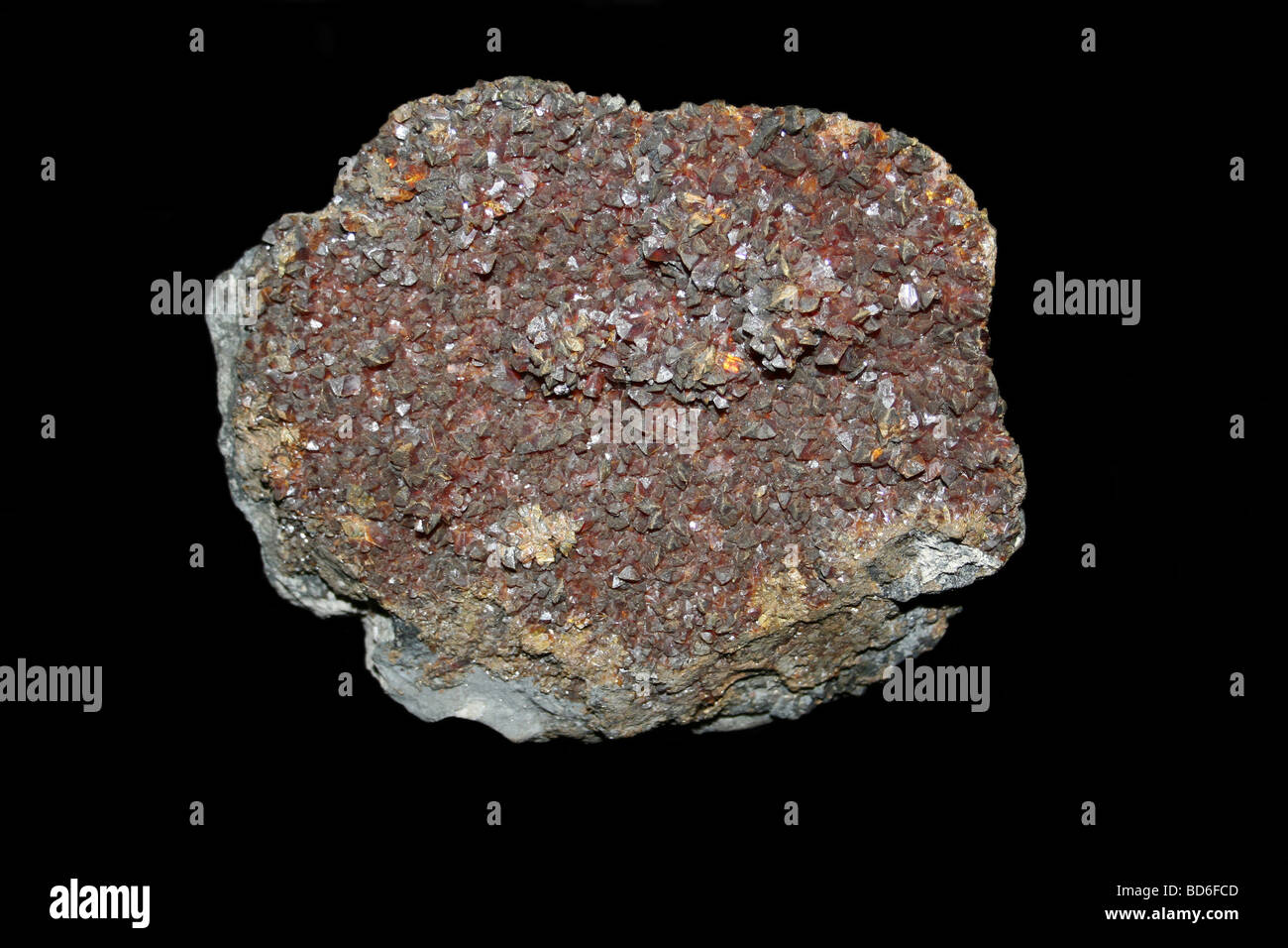 Orpiment (Sulfuro de arsénico) de la mina Quiruvilca, Perú Foto de stock