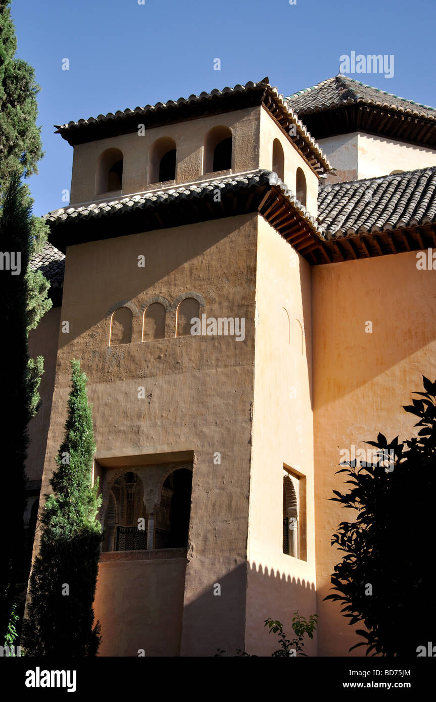 Pared exterior, Palacio Nazaries, La Alhambra, Granada, provincia de Granada, Andalucía, España Foto de stock