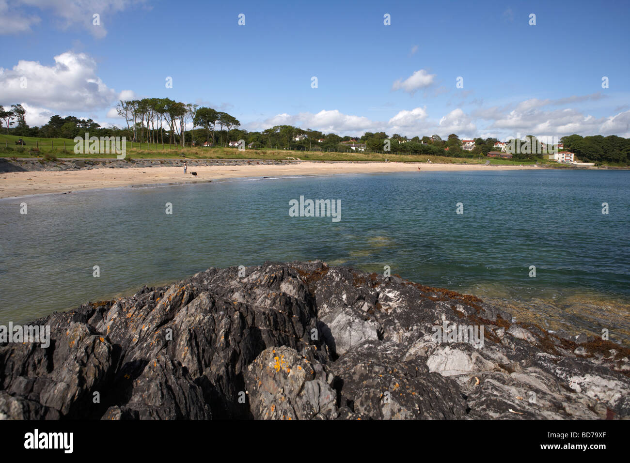 Helens Bay beach ahora parte de crawfordsburn Country Park en el norte del Condado de Down en Irlanda del Norte reino unido Foto de stock