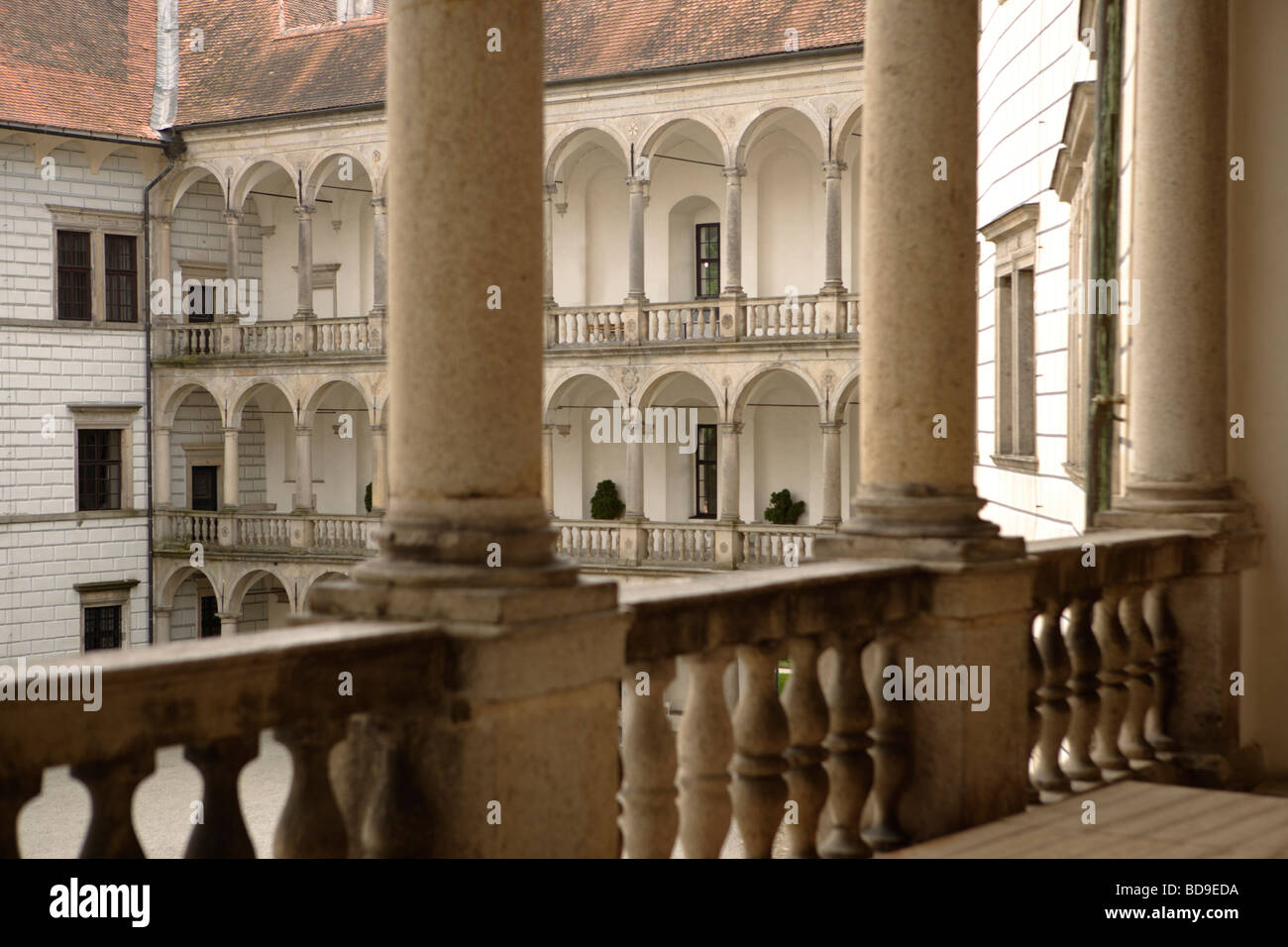 Palacio renacentista Jindrichuv Hradec República Checa Europa Foto de stock