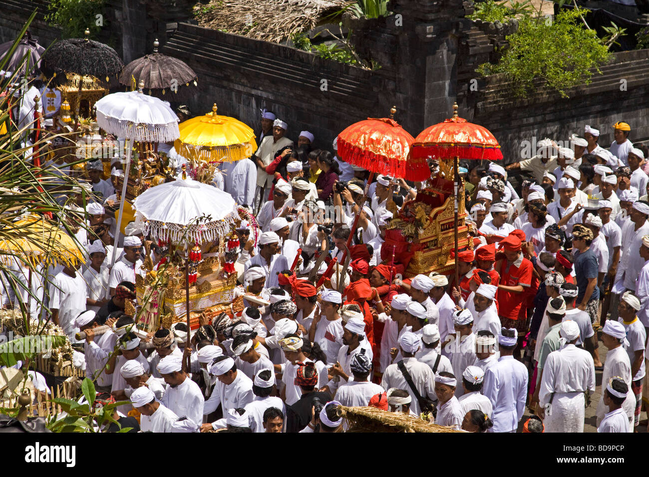 Panca Wali Krama santa celebración al Templo Besakih cada diez años, Bali, Indonesia Foto de stock