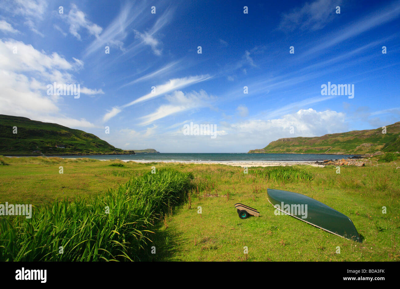 Calgary Bay en la isla de Mull, Escocia. Foto de stock