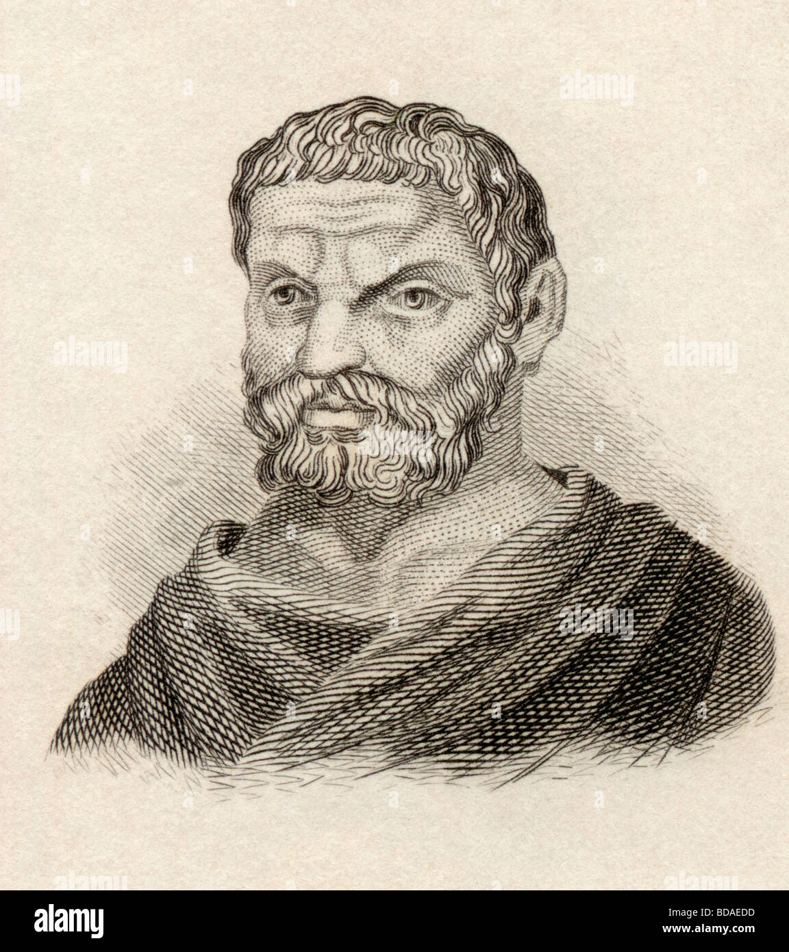 Tales de Mileto, nacido circa 624 BC - murió circa 546 BC. Pre socrático filósofo griego de Mileto. Foto de stock