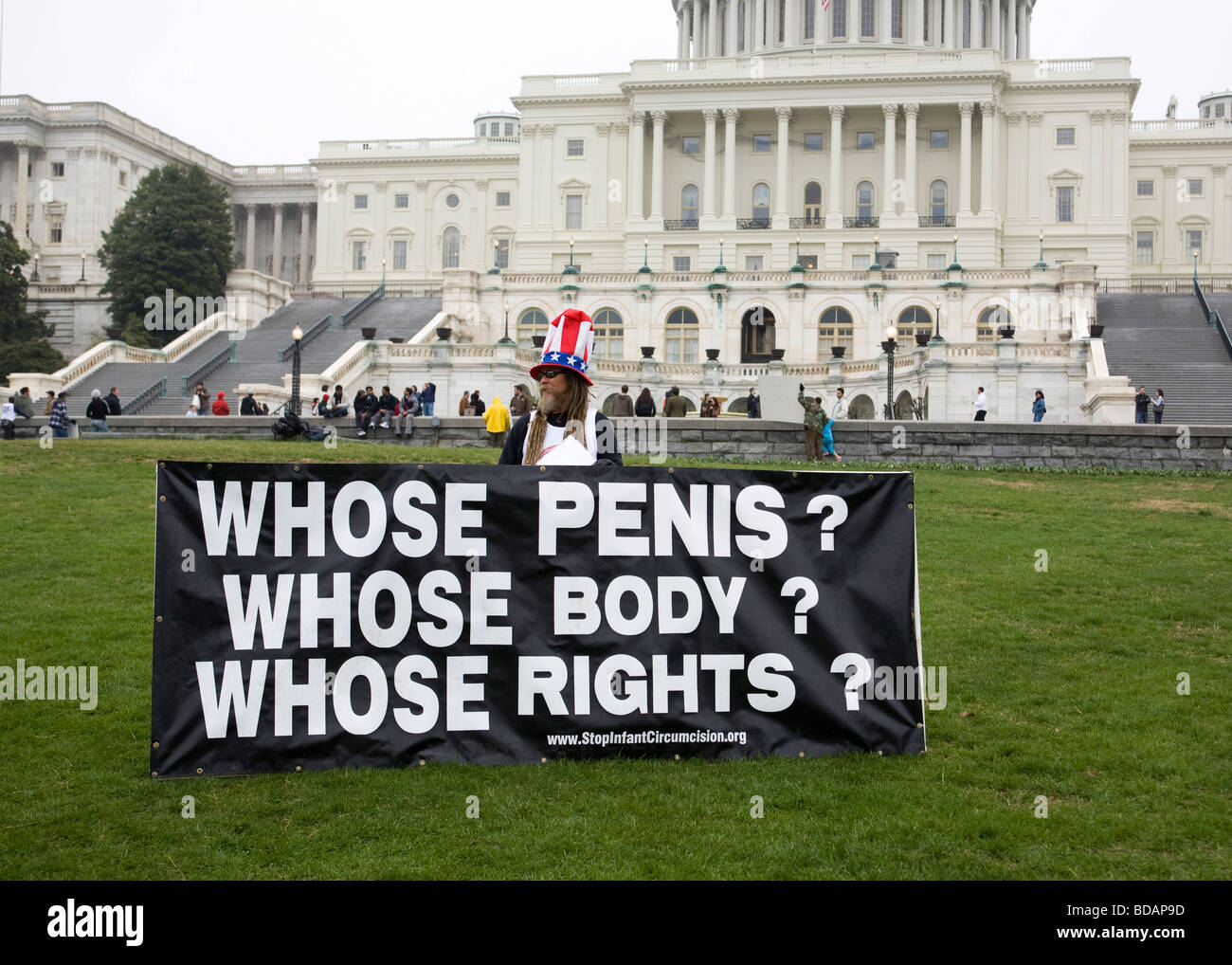 El movimiento anti-circuncisión lobbista - Washington, DC, EE.UU. Foto de stock