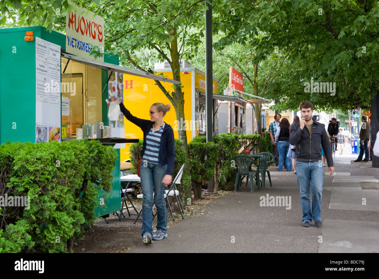 Portland Oregon es renombrada por sus numerosas carretas Foto de stock