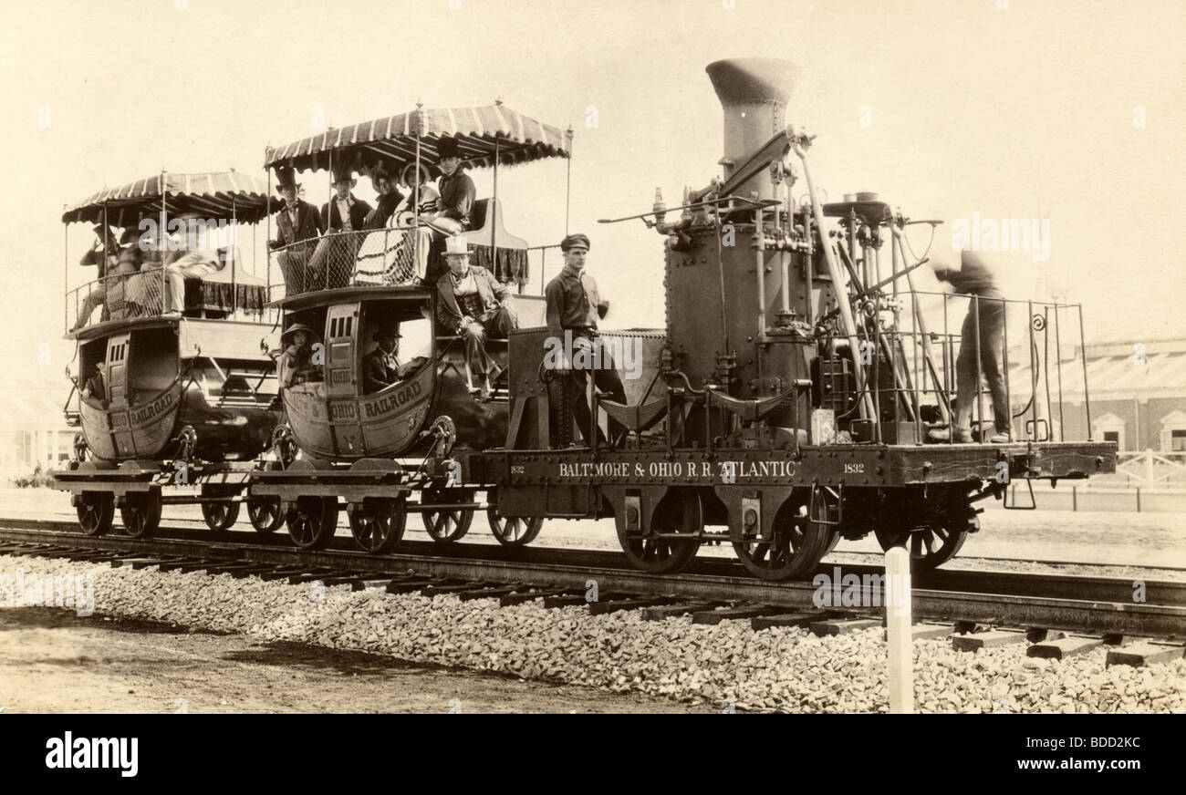 Peter Cooper's Tom Thumb Railroad motor Foto de stock