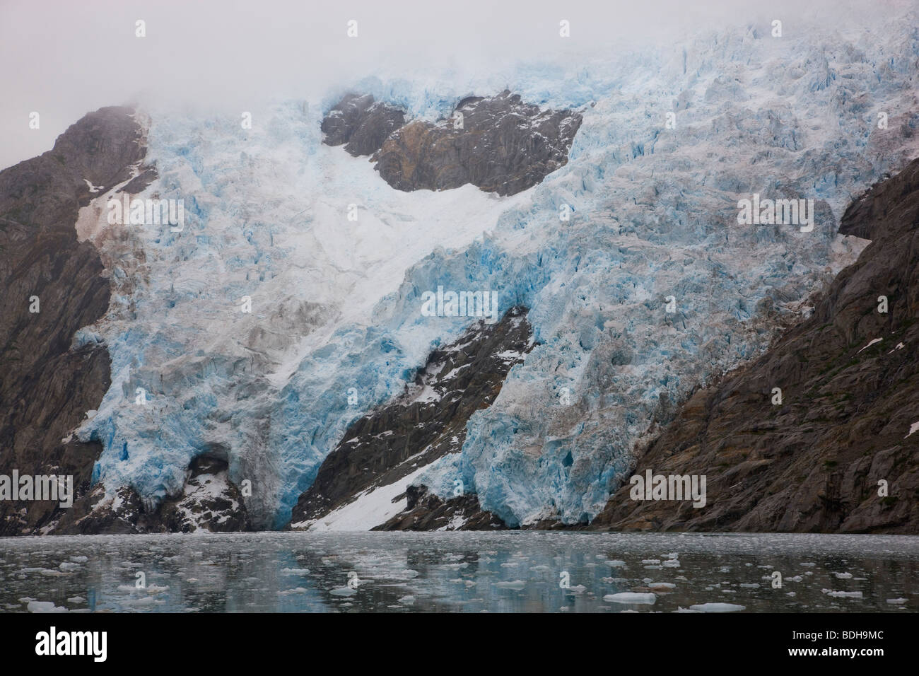 Noroeste del glaciar, noroeste del fiordo, Parque Nacional de los fiordos de Kenai, Alaska. Foto de stock
