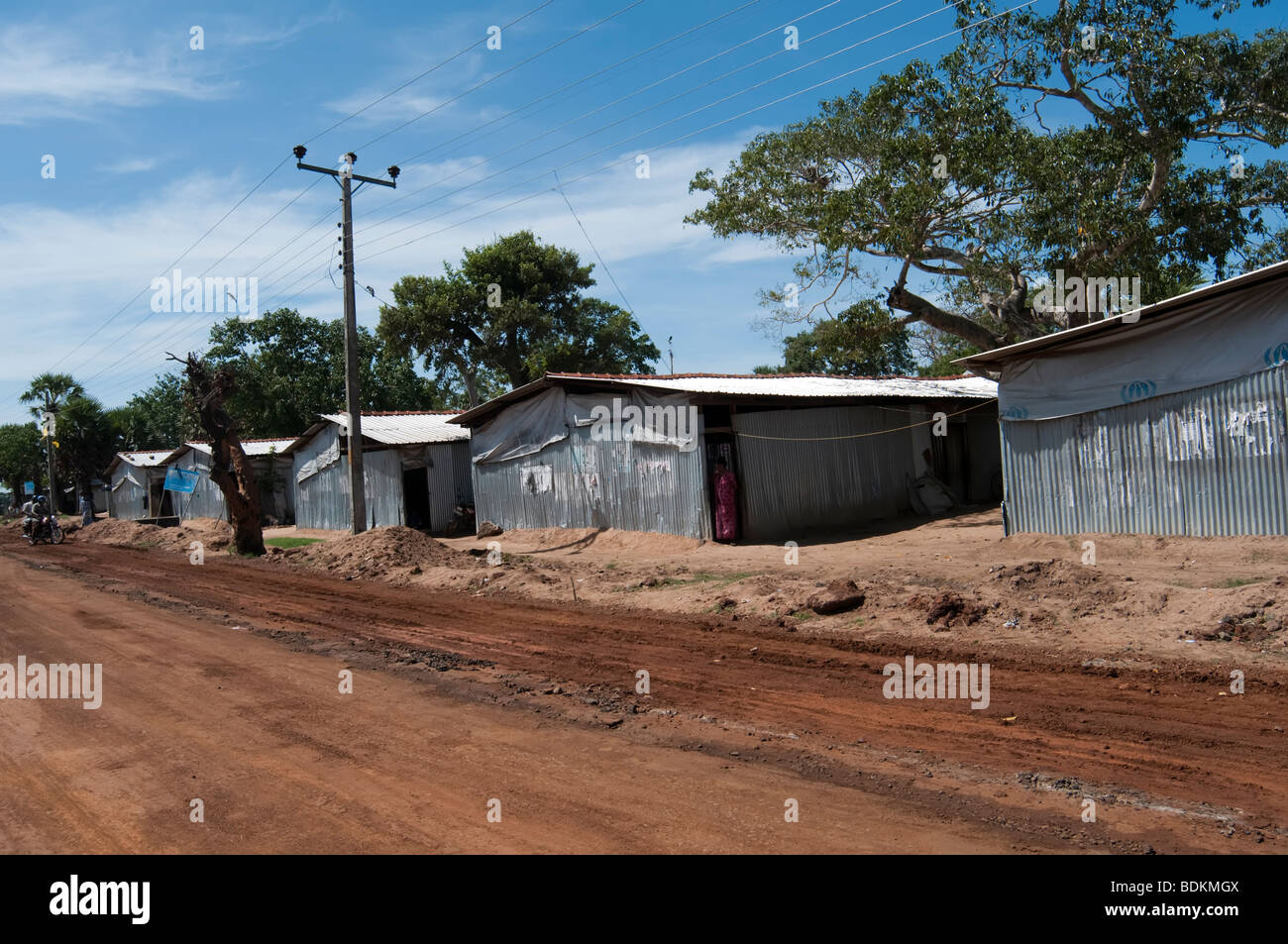 IDP Campamento de reasentamiento de personas internamente desplazadas en Sri Lanka Foto de stock