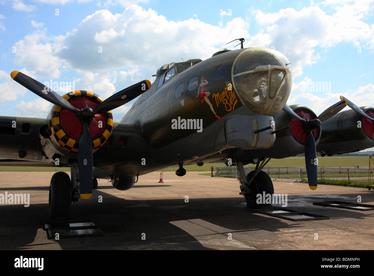 El boeing b-17g fortaleza bombardero de la segunda guerra mundial.este avión fue utilizado en la película "Memphis Belle". Foto de stock