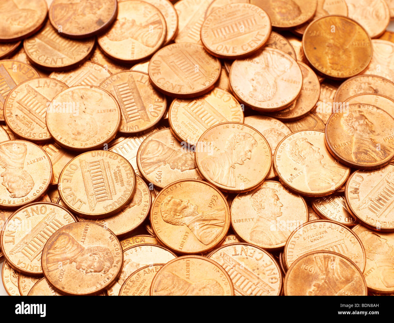 Centavos Monedas U.S. Foto de stock