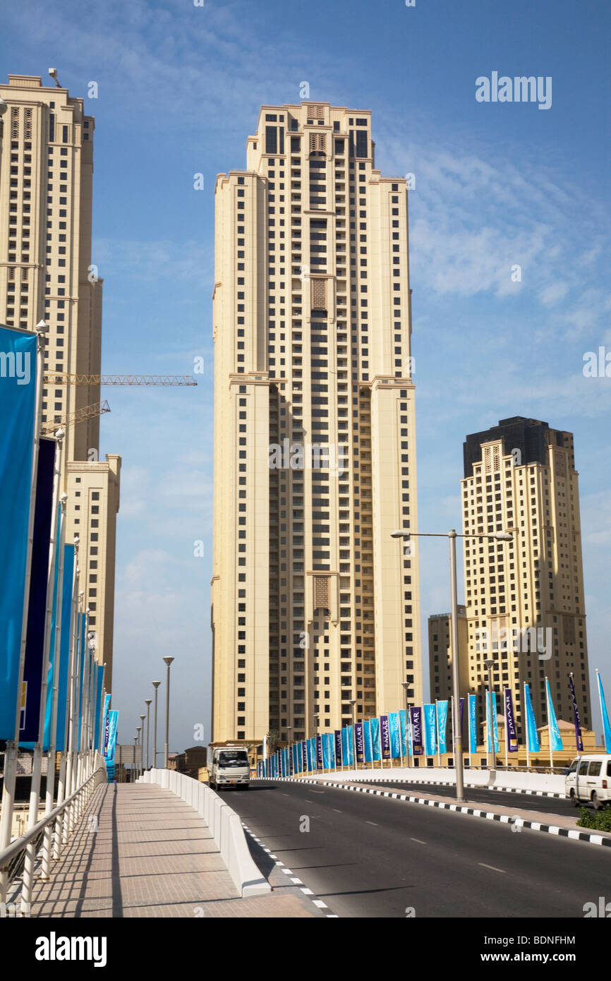 Dubai Marina desarrollo construcción de sitio Foto de stock