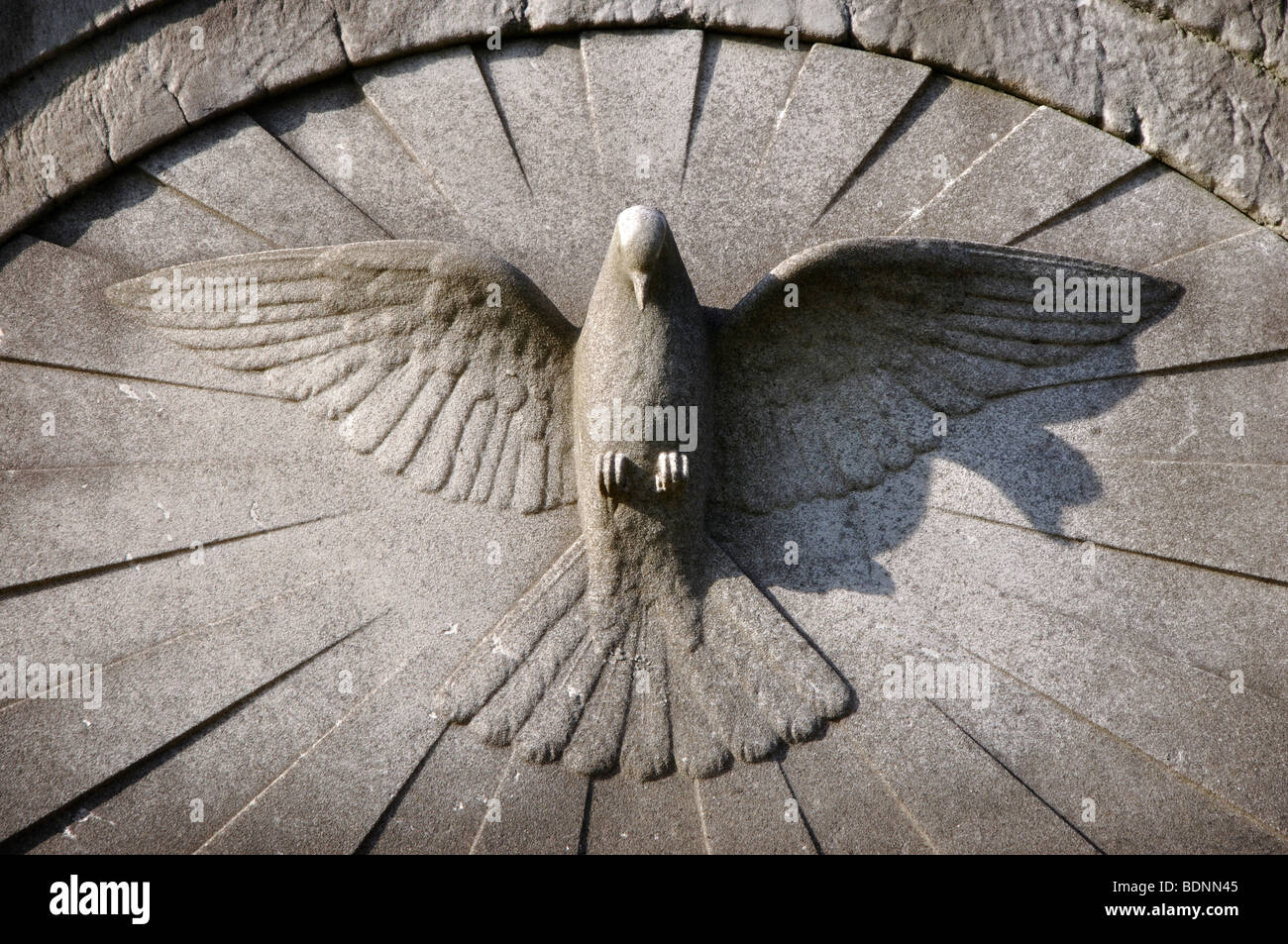 Escultura de la paloma Foto de stock