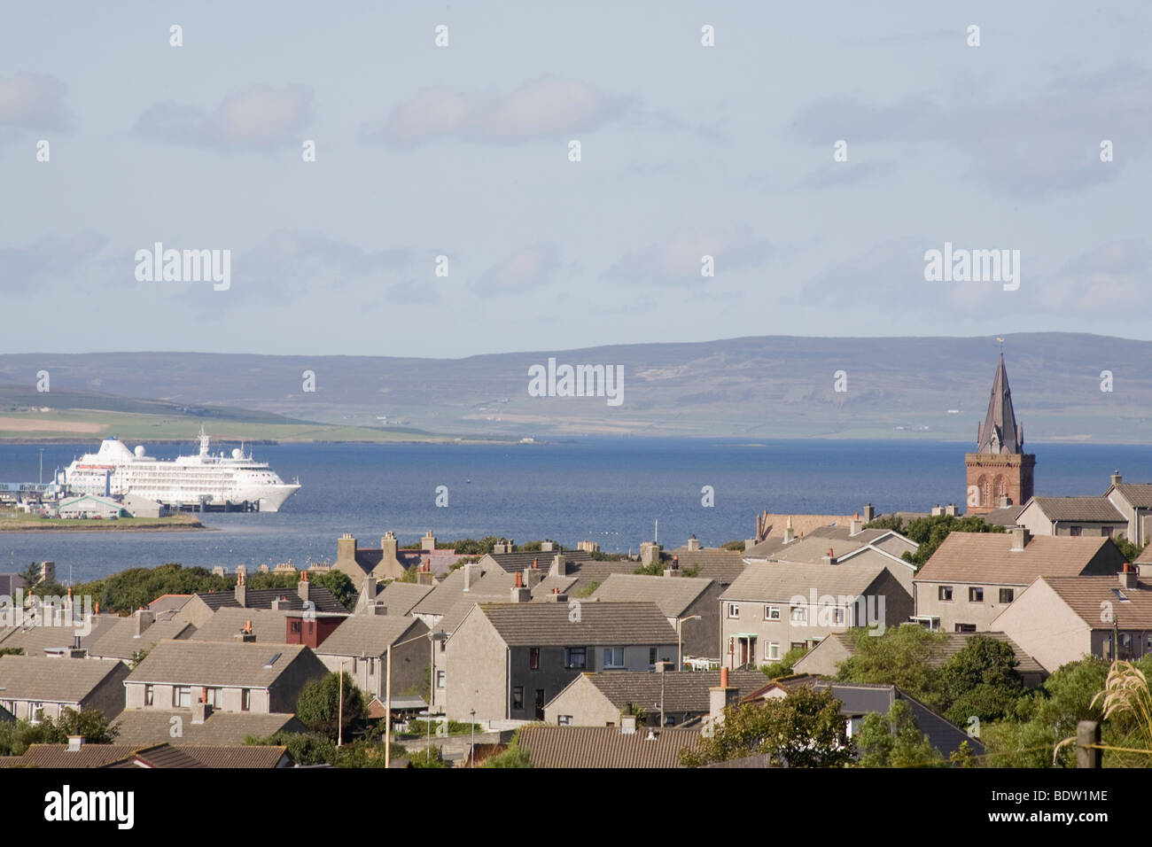 Vista de Kirkwall, Hauptstadt der inseln de Orkney, capital de las islas Orkney, Escocia, schottland Foto de stock