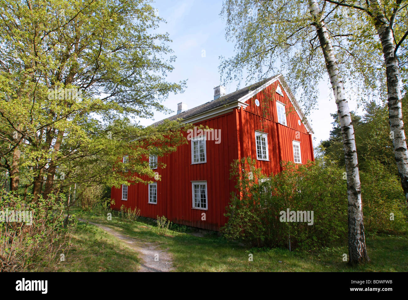 Casa rural de Suecia, Estocolmo, Schweden, Escandinavia, Europa Foto de stock