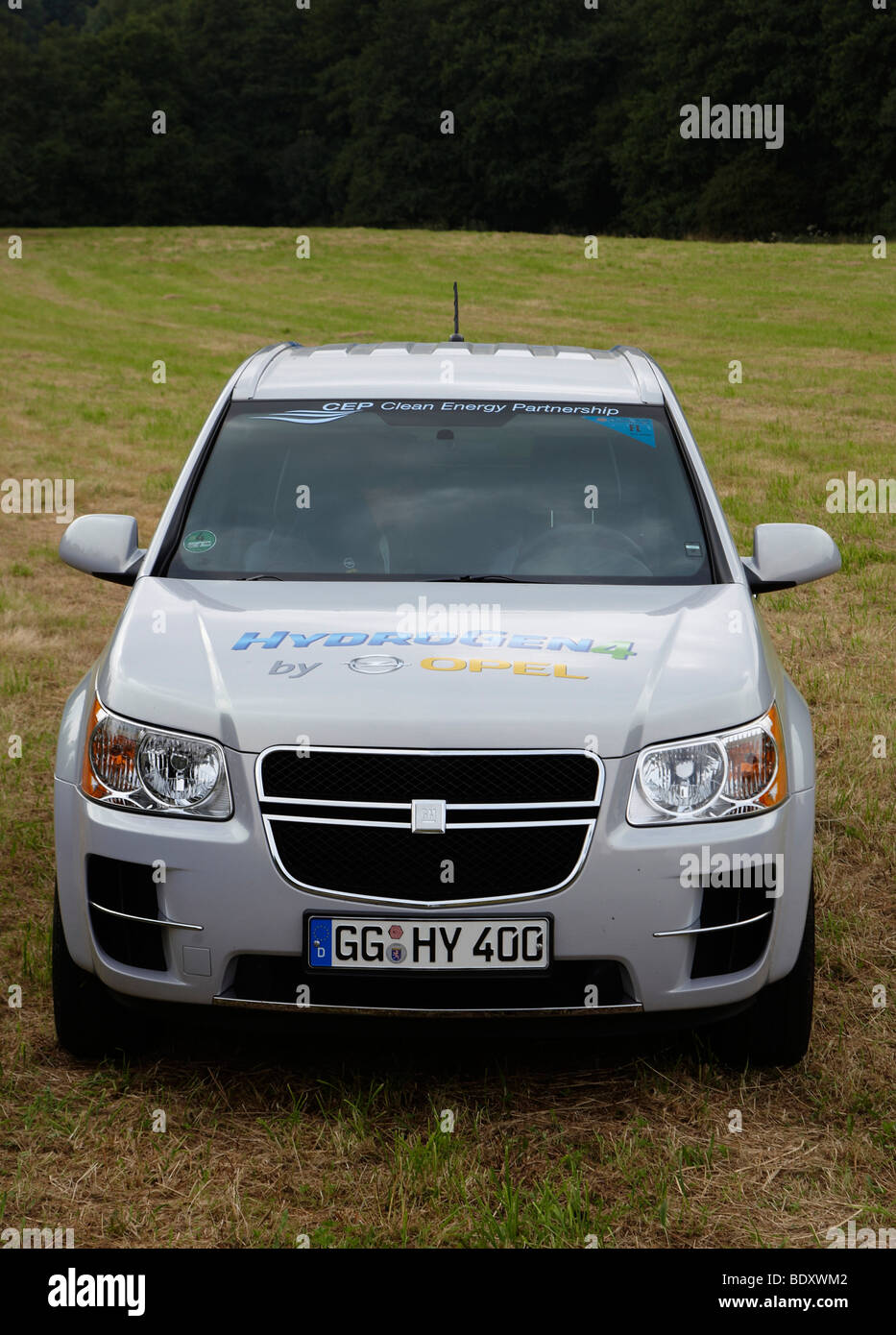 Opel de células de combustible de hidrógeno del vehículo de prueba4 cerca del Nuerburgring, Renania-Palatinado, Alemania, Europa Foto de stock