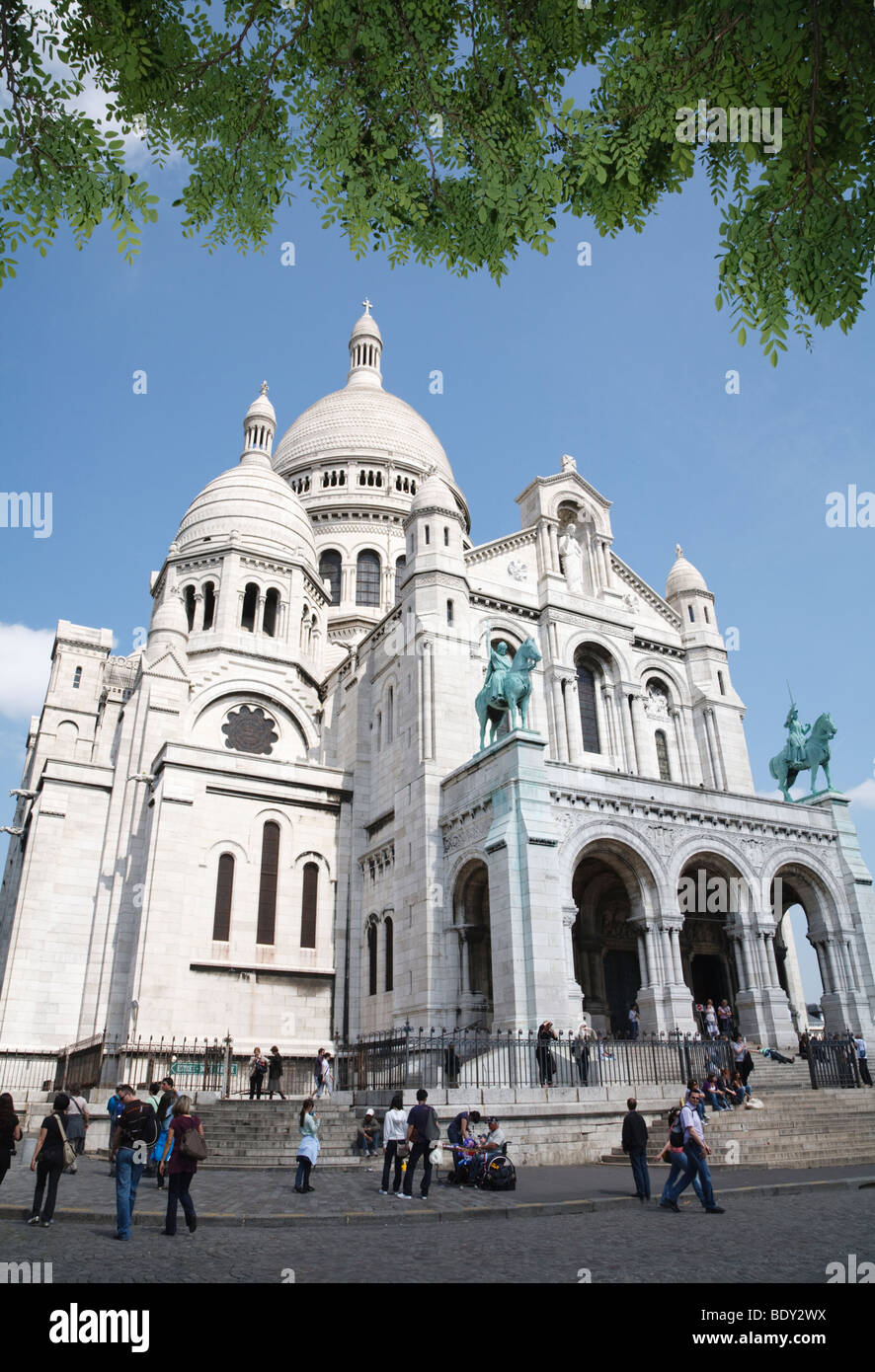 Basilique du Sacre Coeur, la Basílica del Sagrado Corazón, en París, Francia Foto de stock
