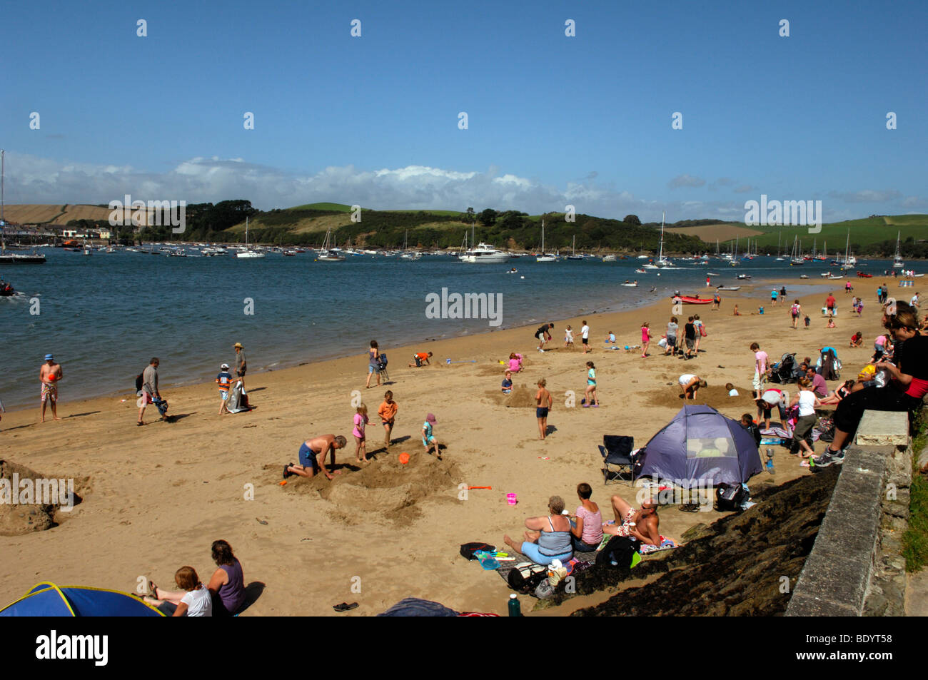 La playa de East Portlemouth, Devon, Inglaterra Foto de stock