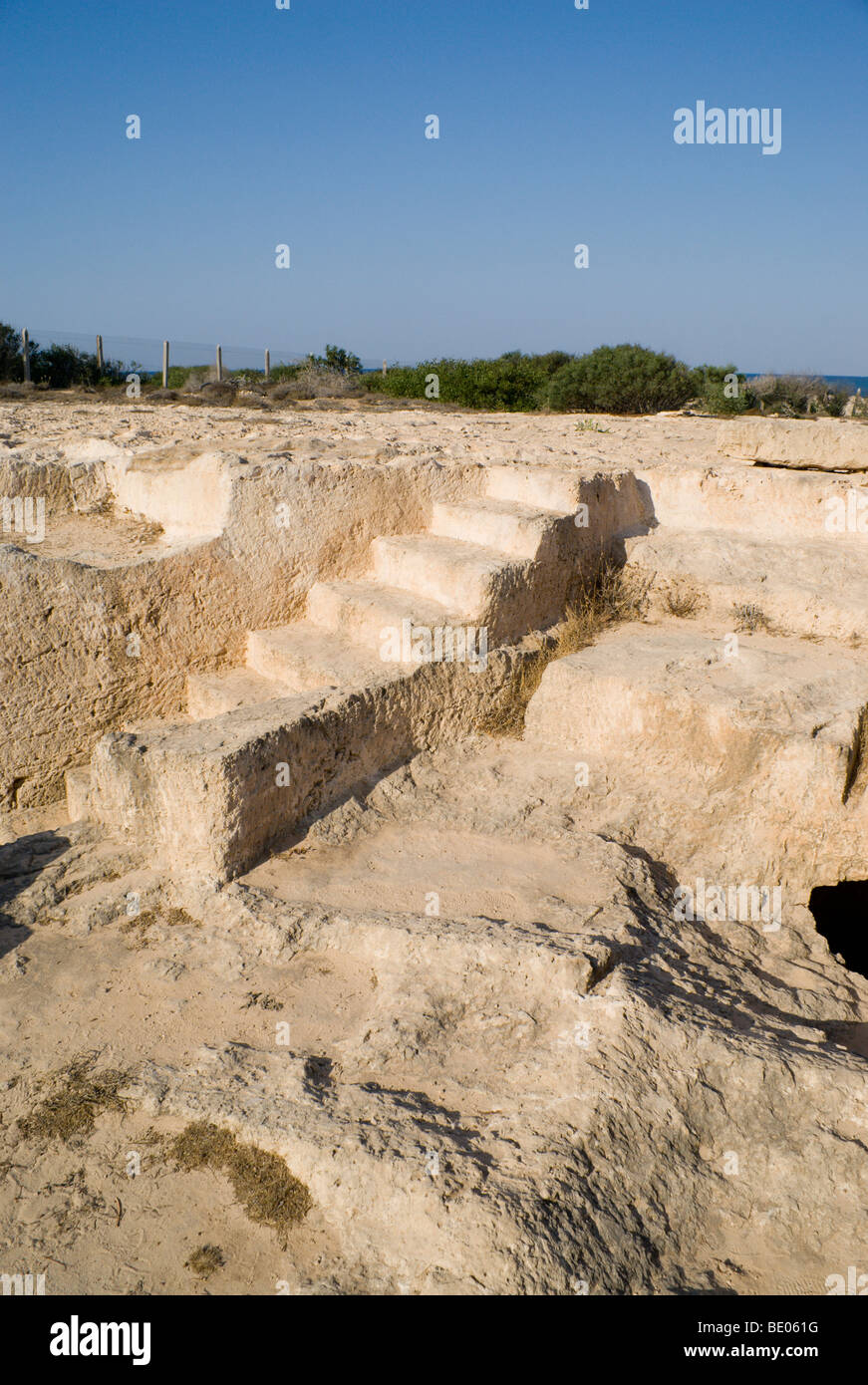 Makronissos tumbas antiguo cementerio desde el período helenístico makronissos Ayia Napa cyrpus Foto de stock