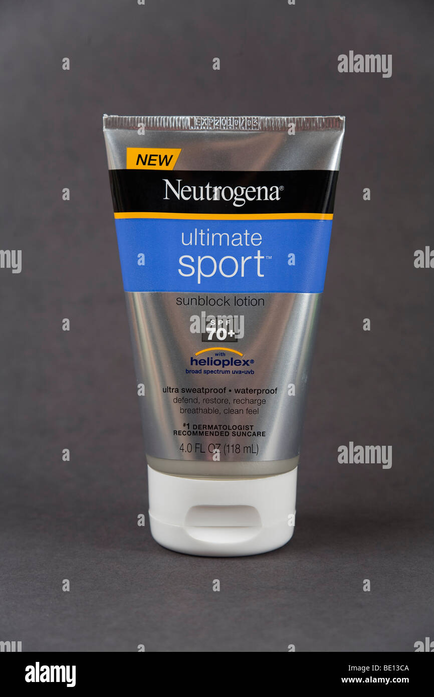 Tubo de Neutrogena Ultra Sport sweatproof impermeable bloqueador solar SPF  70 Fotografía de stock - Alamy
