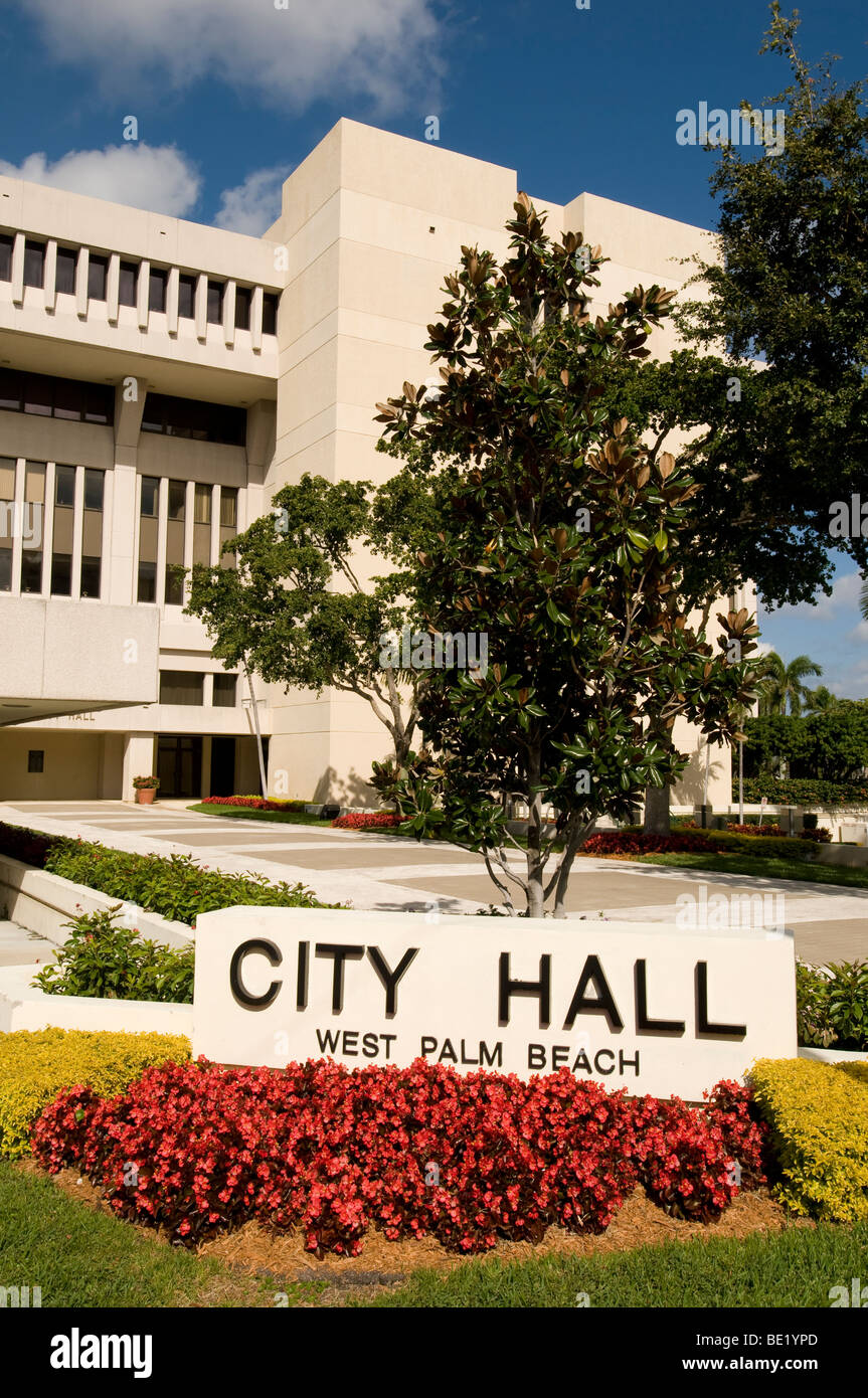 Ayuntamiento en West Palm Beach, Florida. Foto de stock