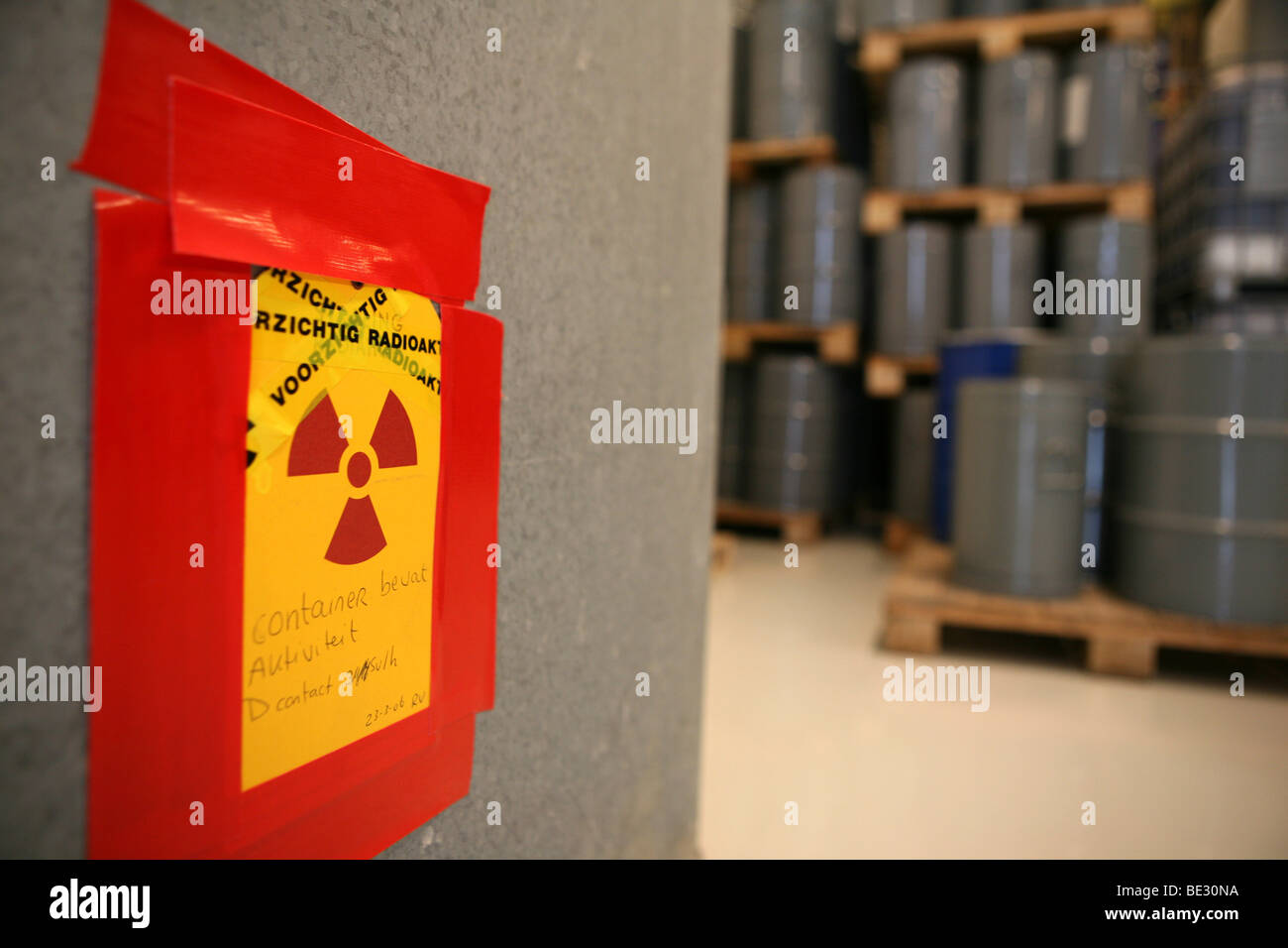 Los desechos radiactivos en los Países Bajos se almacena en Nieuwdorp Foto de stock
