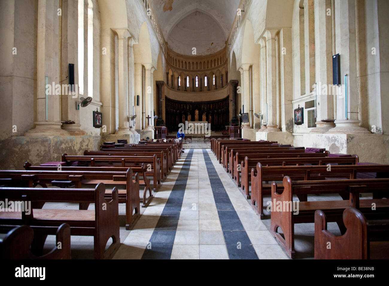 La catedral en Stonetown, Stone Town, en Zanzíbar, Tanzania, África Foto de stock