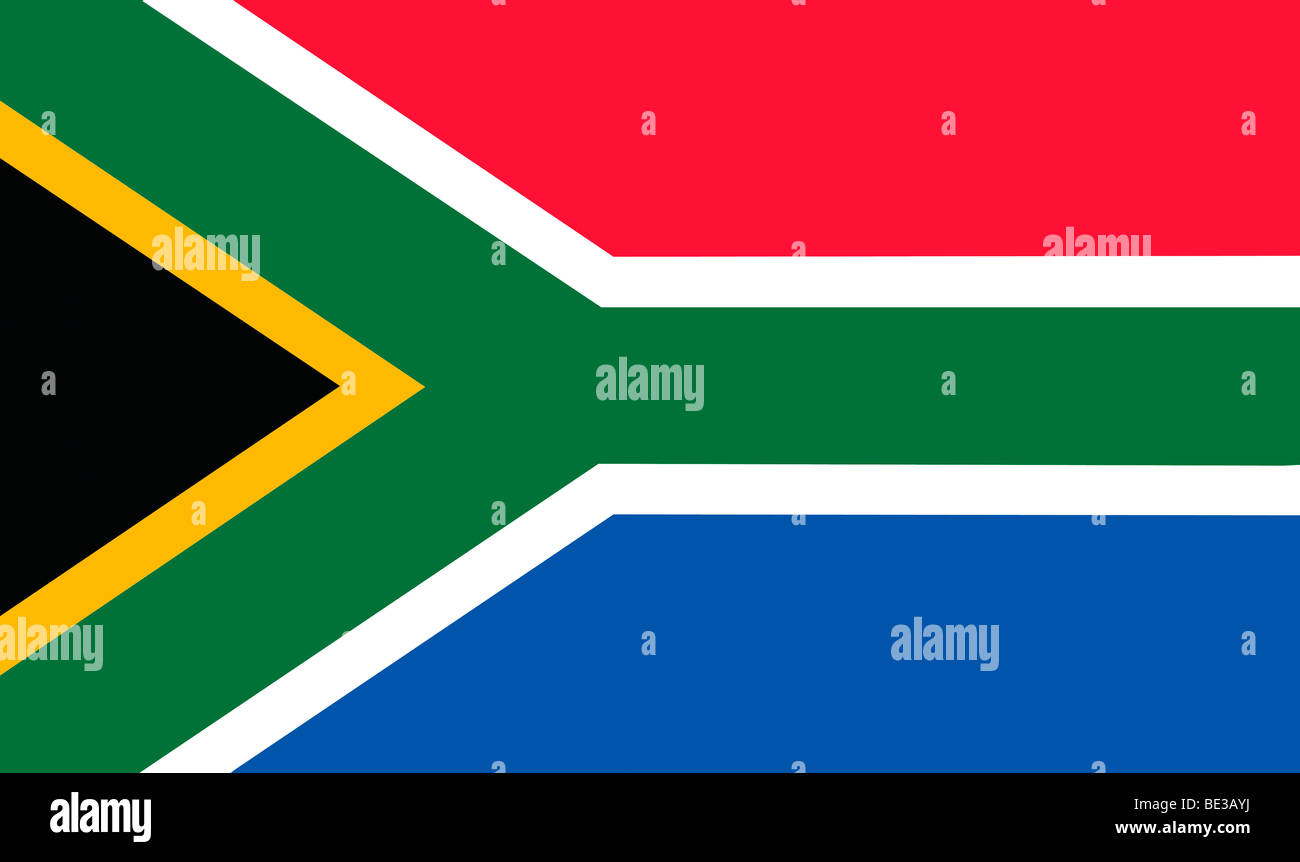 Bandera de Sudáfrica ilustración Foto de stock