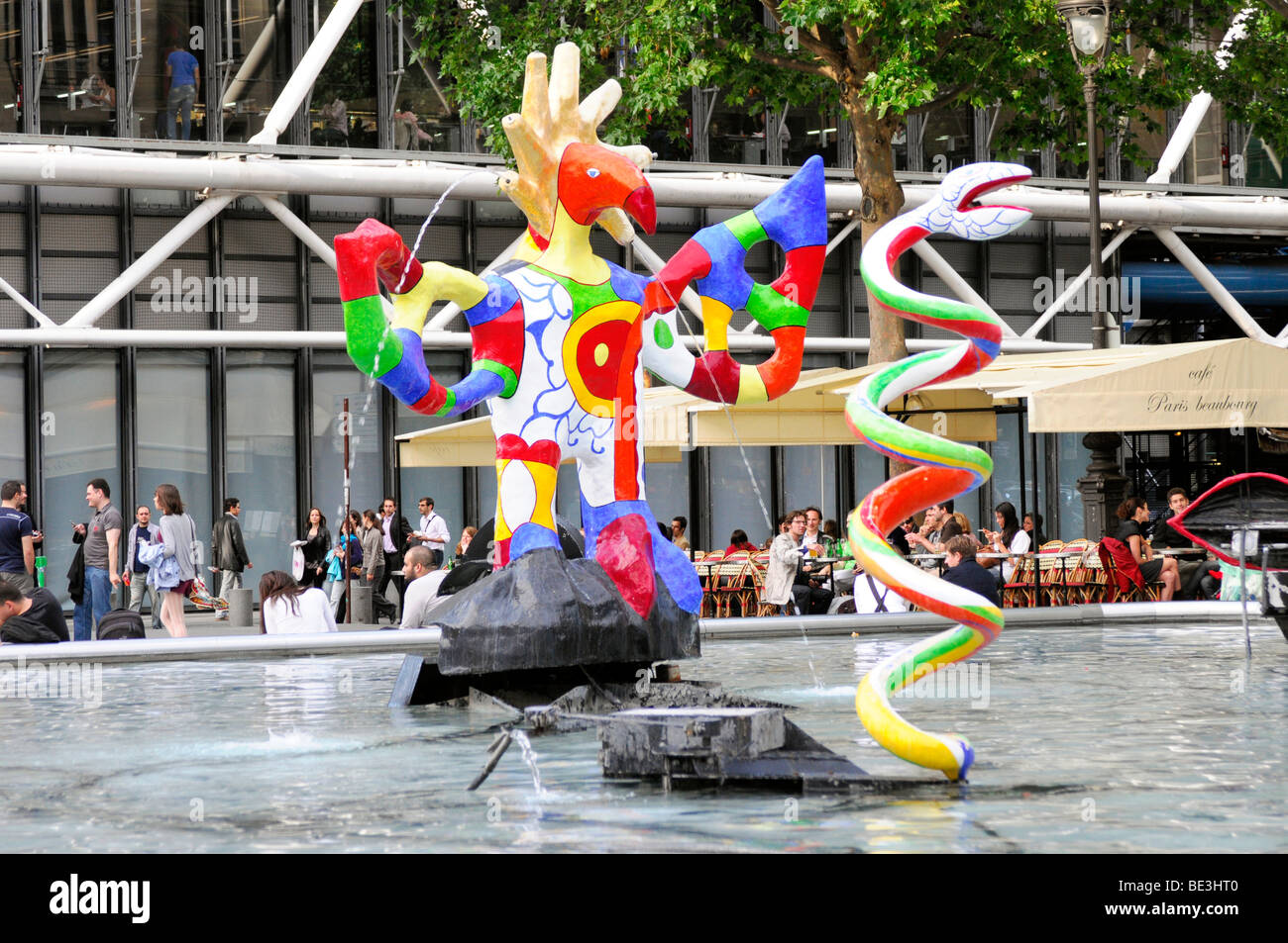 Detalle, Fuente Stravinsky, Centro Georges Pompidou, en París, Francia, Europa Foto de stock
