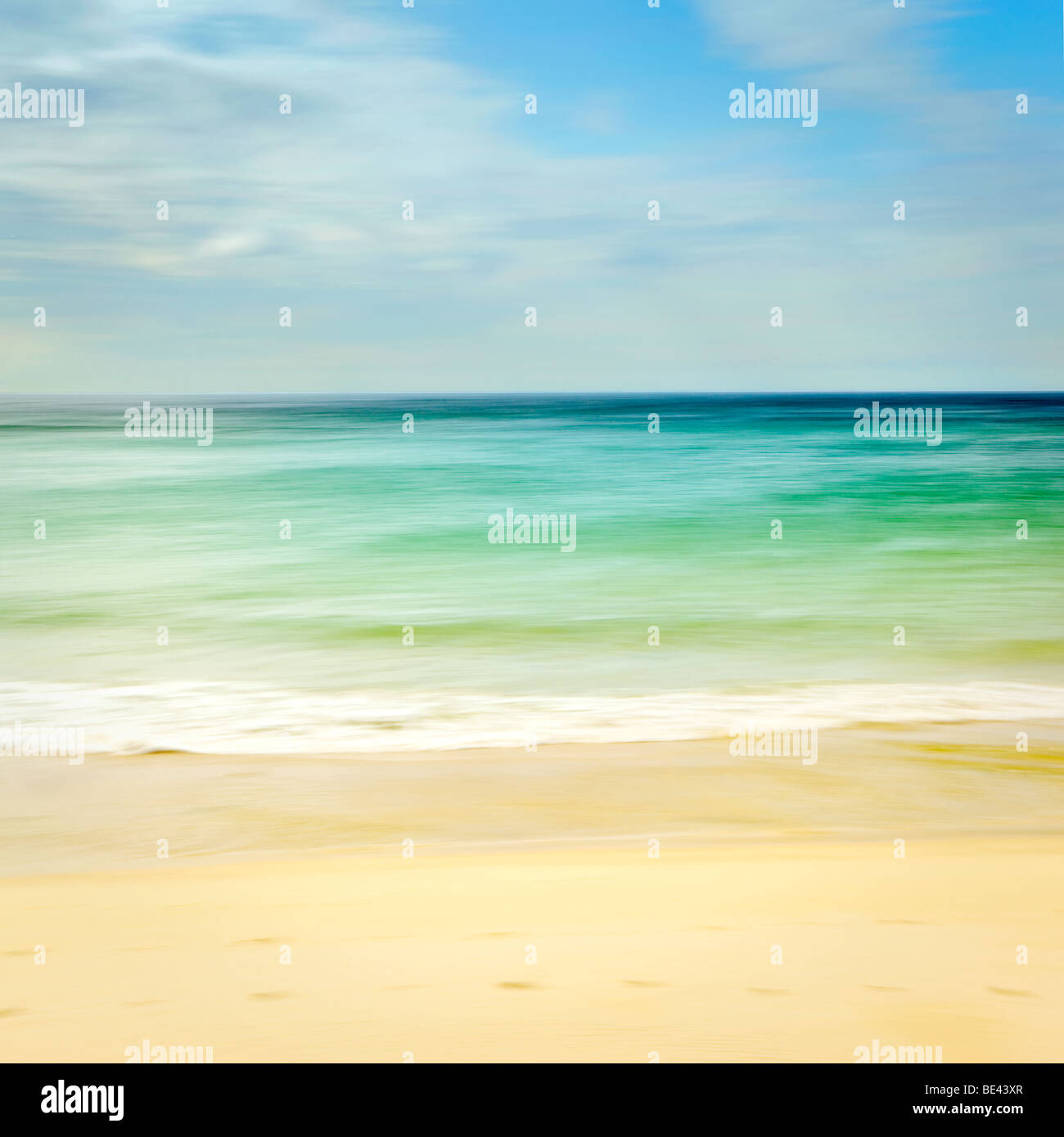 Interpretación de un impresionista Hebridean beach Foto de stock