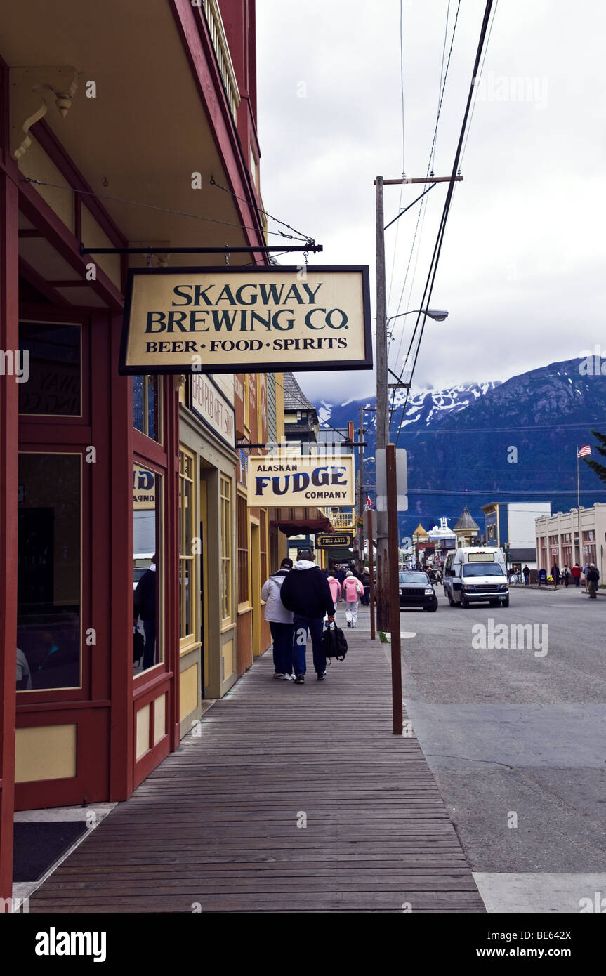 Brewing Company, Skagway Skagway, Alaska, EE.UU. Foto de stock