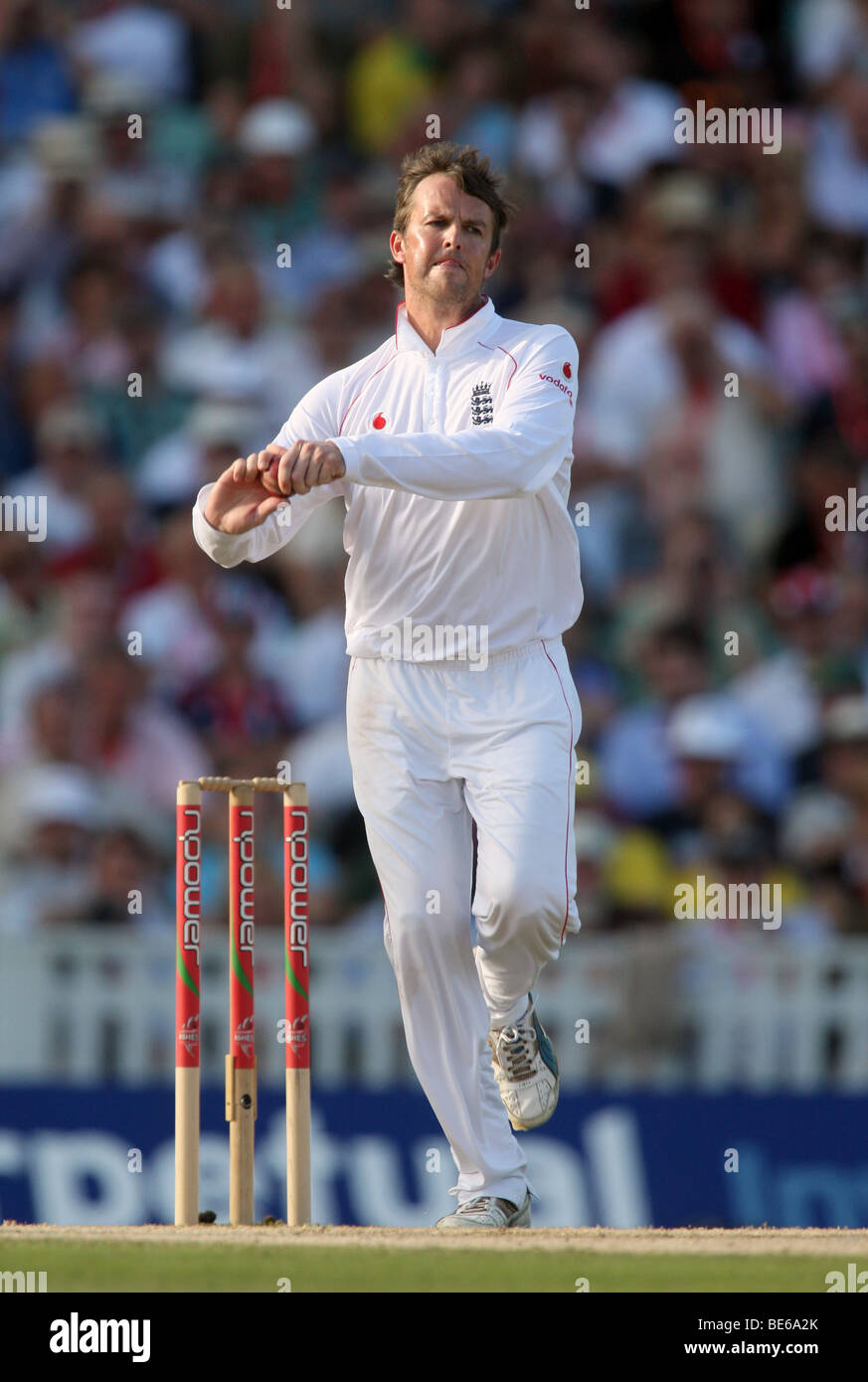 GRAEME SWANN Inglaterra & NOTTINGHAMSHIRE CCC El Brit Oval de Londres, Inglaterra el 22 de agosto de 2009 Foto de stock