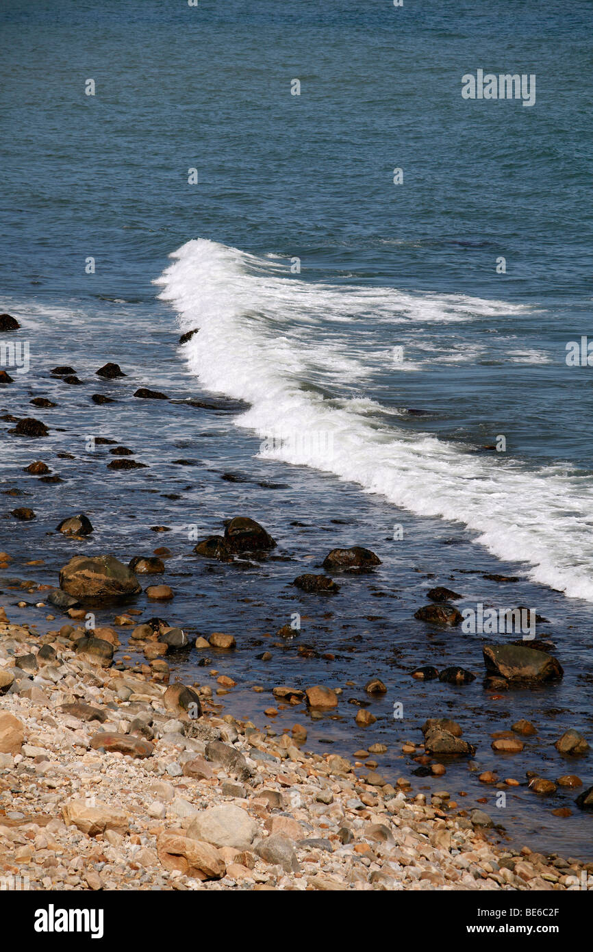 La playa rocosa, Montauk, Nueva York Foto de stock