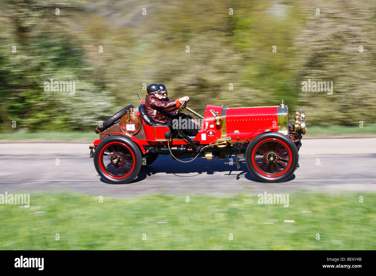 De Dion Bouton GP-coche, construido en 1908, el rallye de Langenburg Histórico 2009, Langenburg, Baden-Wurtemberg, Alemania, Europa Foto de stock