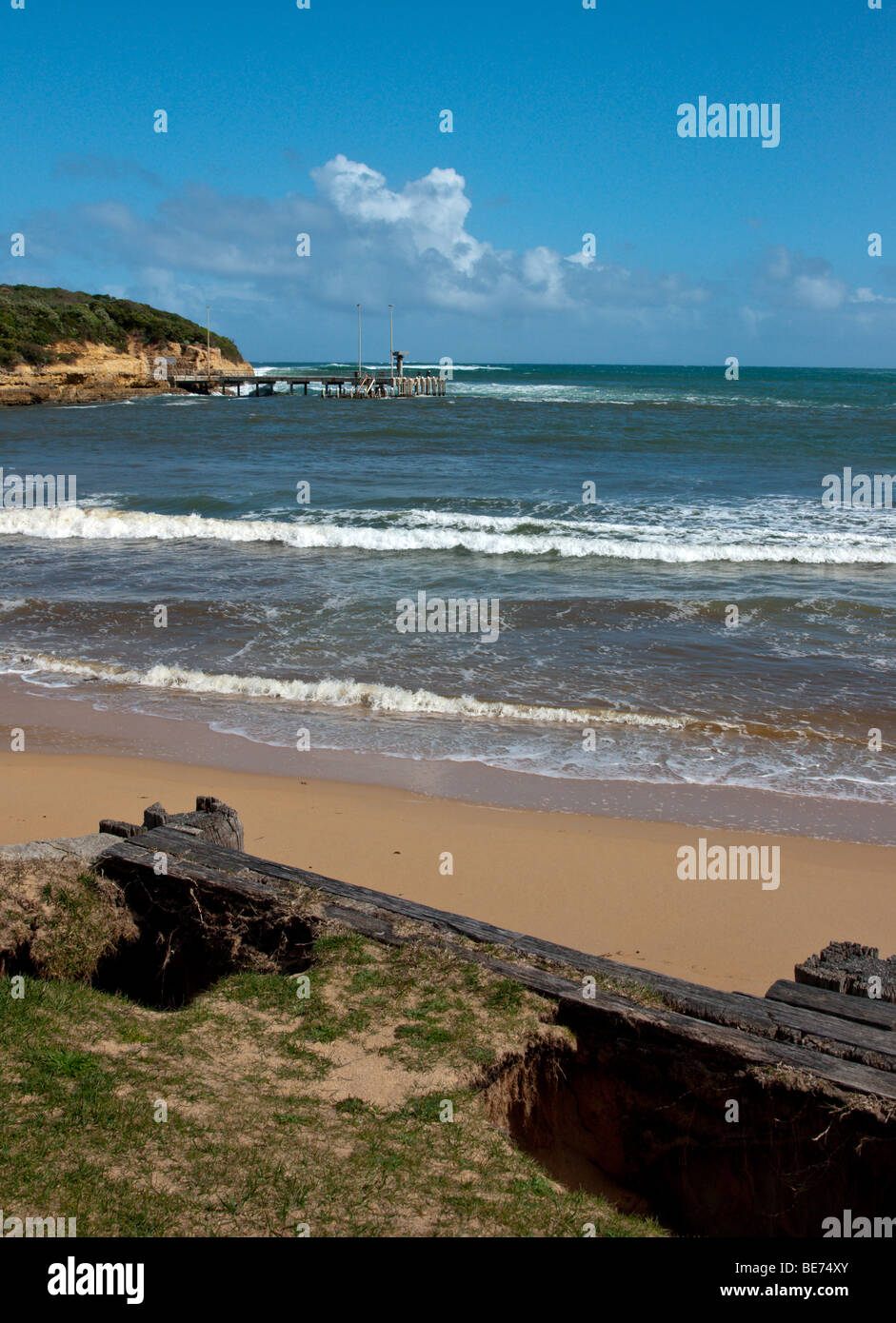 Port Campbell es una ciudad costera en Victoria, Australia, situada en la Great Ocean Road, al oeste de los doce Apóstoles. Foto de stock