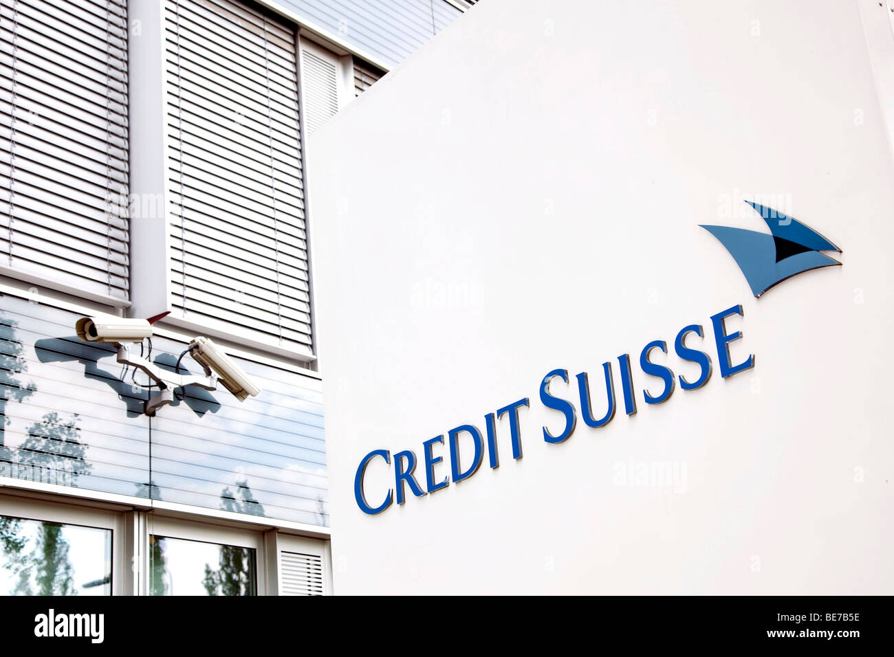 Sede de la Credit Suisse Deutschland AG bank en Frankfurt am Main, Hesse, Alemania, Europa Foto de stock