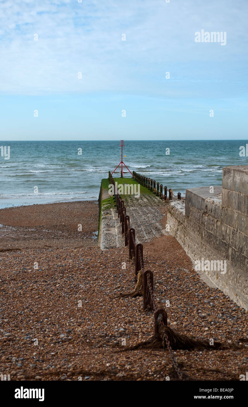 Vistas al mar, al lado del mar, Brighton Foto de stock