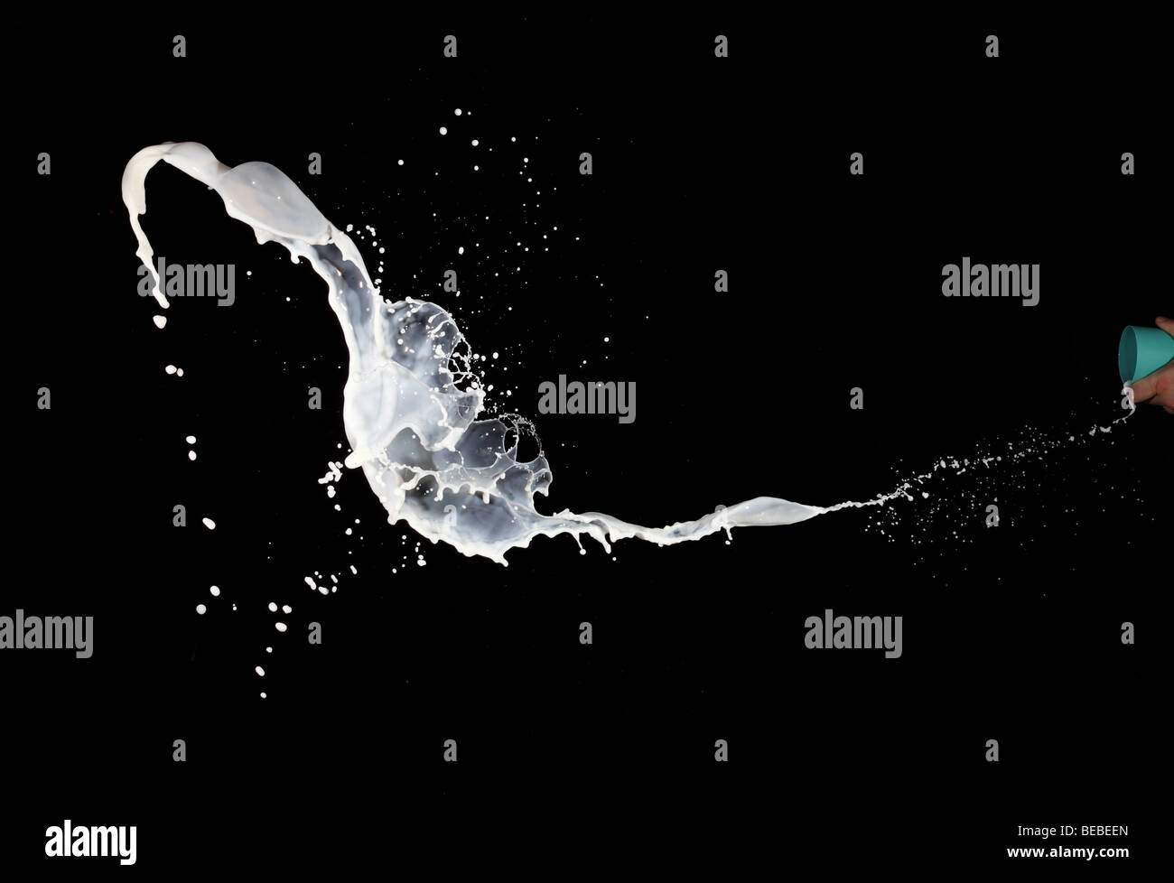 Splash de leche Foto de stock