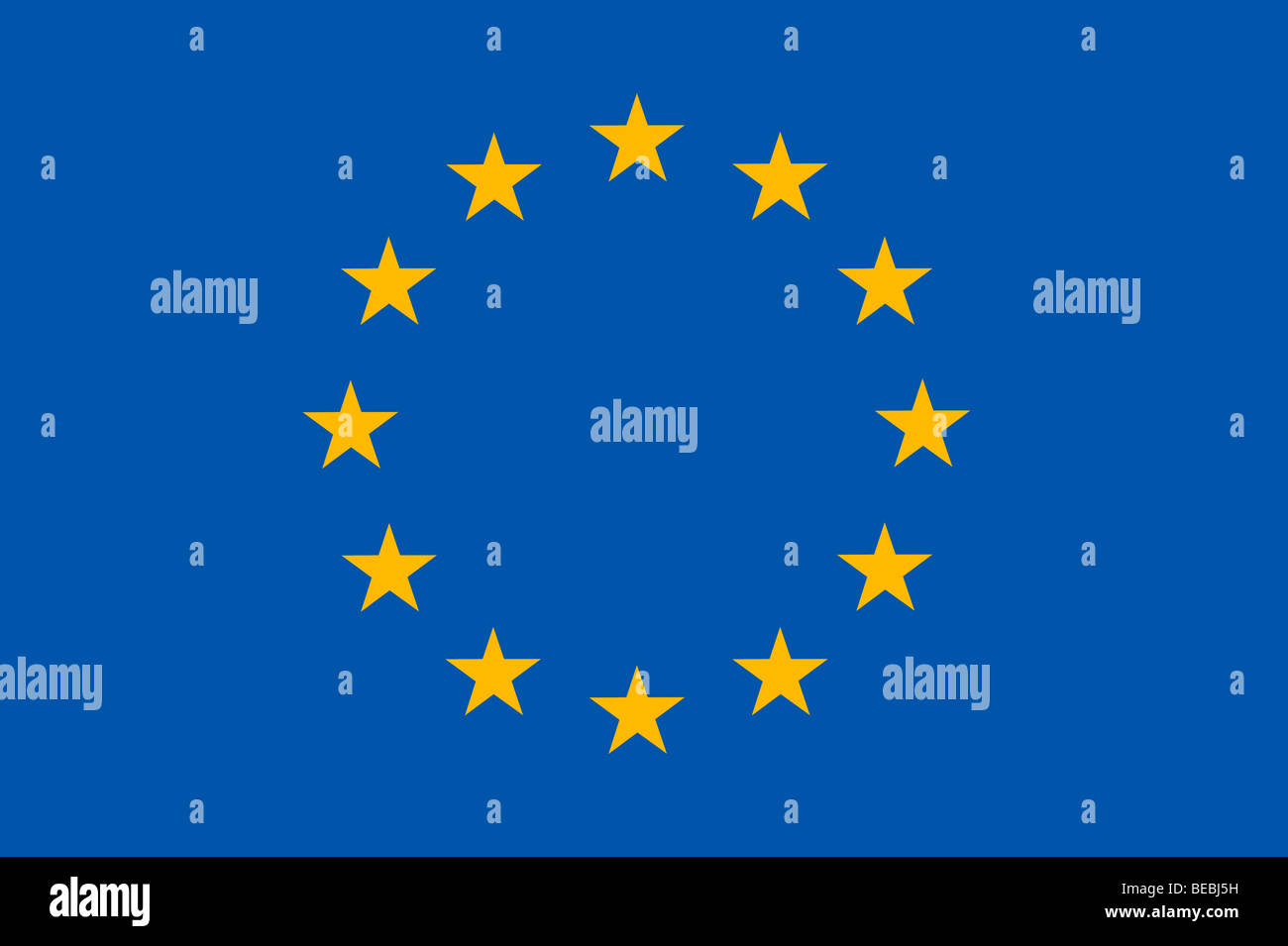 Ilustración de la bandera de la Unión Europea Foto de stock