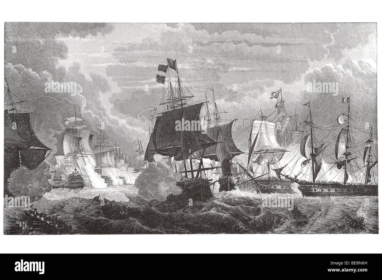 Batalla naval Foto de stock