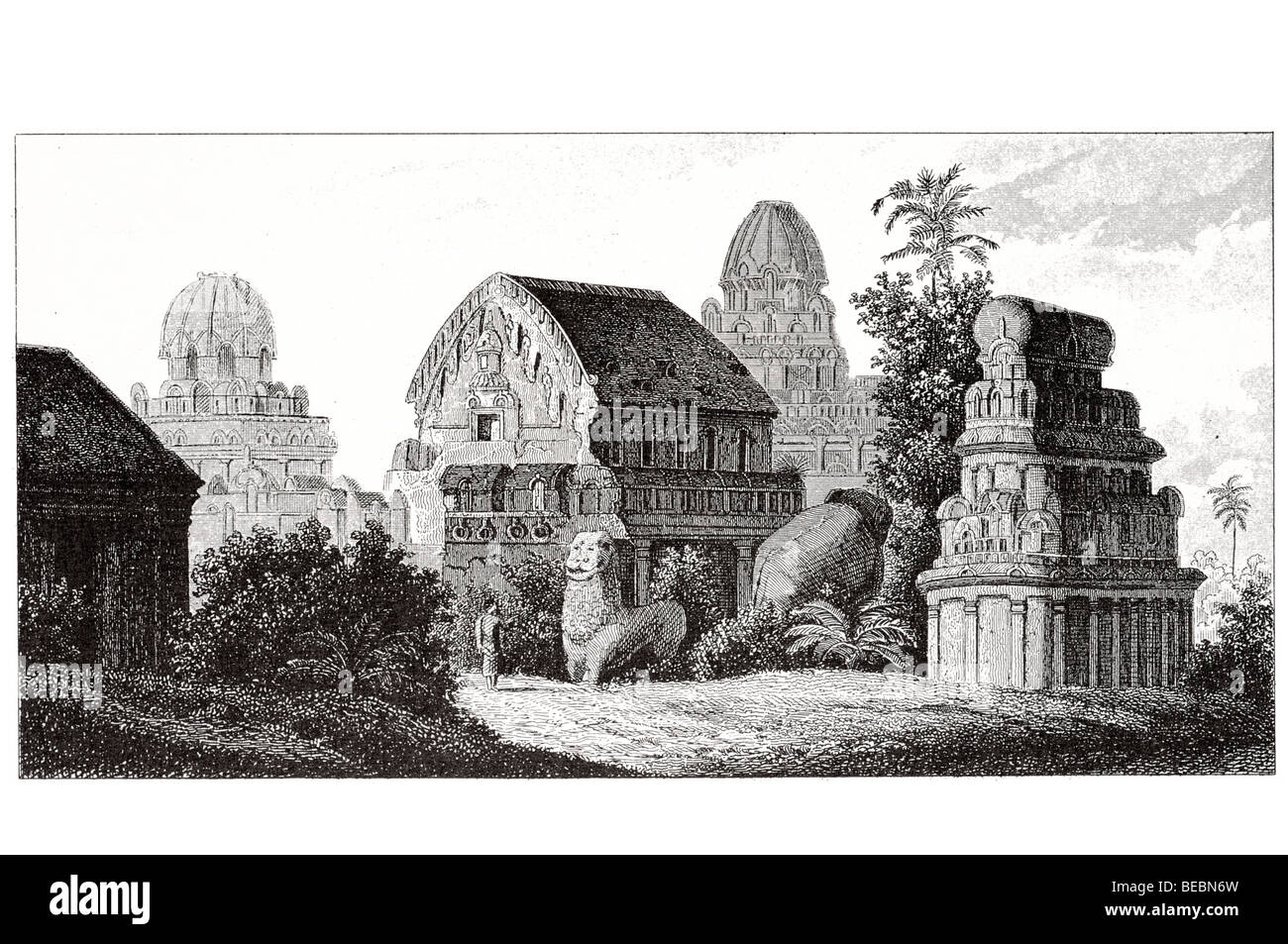 Templo de roca mavalipuram Foto de stock