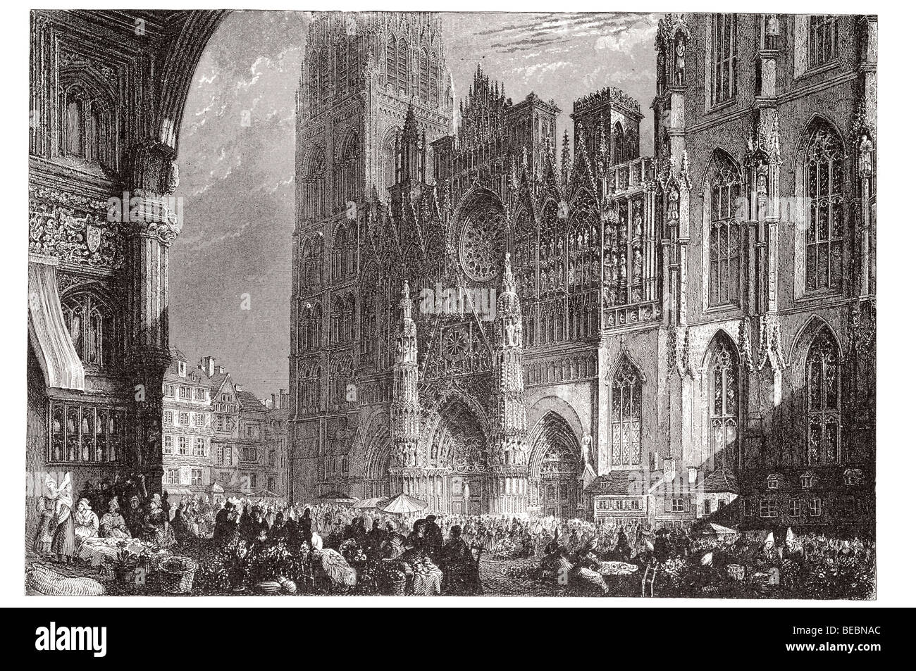 La Catedral de Rouen Foto de stock