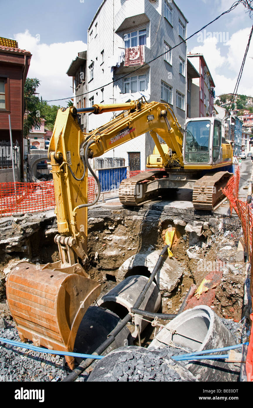 Eyup Estambul Turquía camino haciendo la construcción Foto de stock